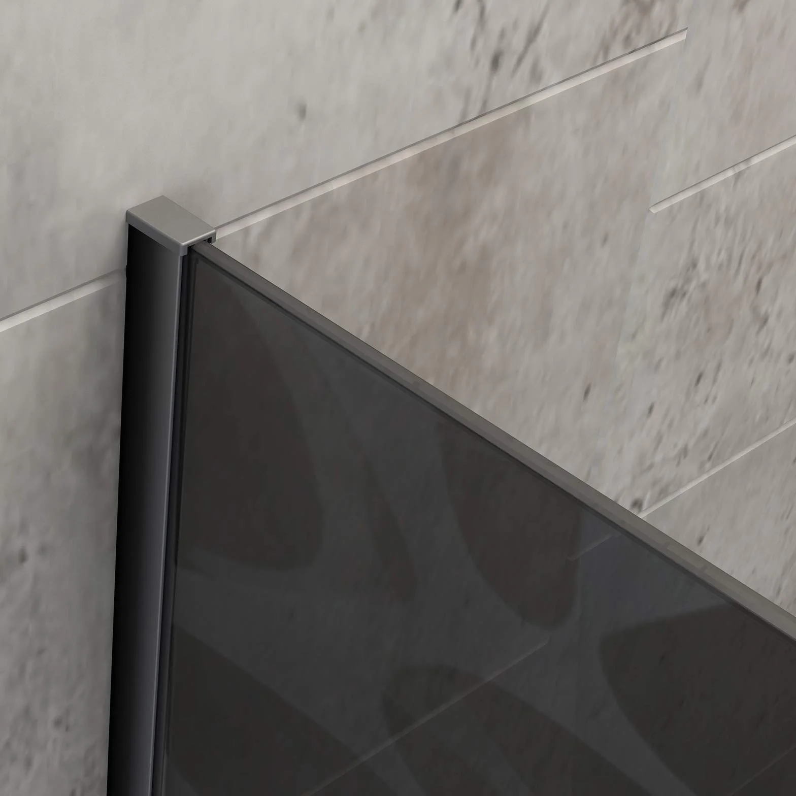 BERNSTEIN Ściana prysznicowa® Szklana kabina prysznicowa Walk-In Szkło ESG Echtglas EX101 Wzór szkła mlecznego Wave 140 x 200 cm