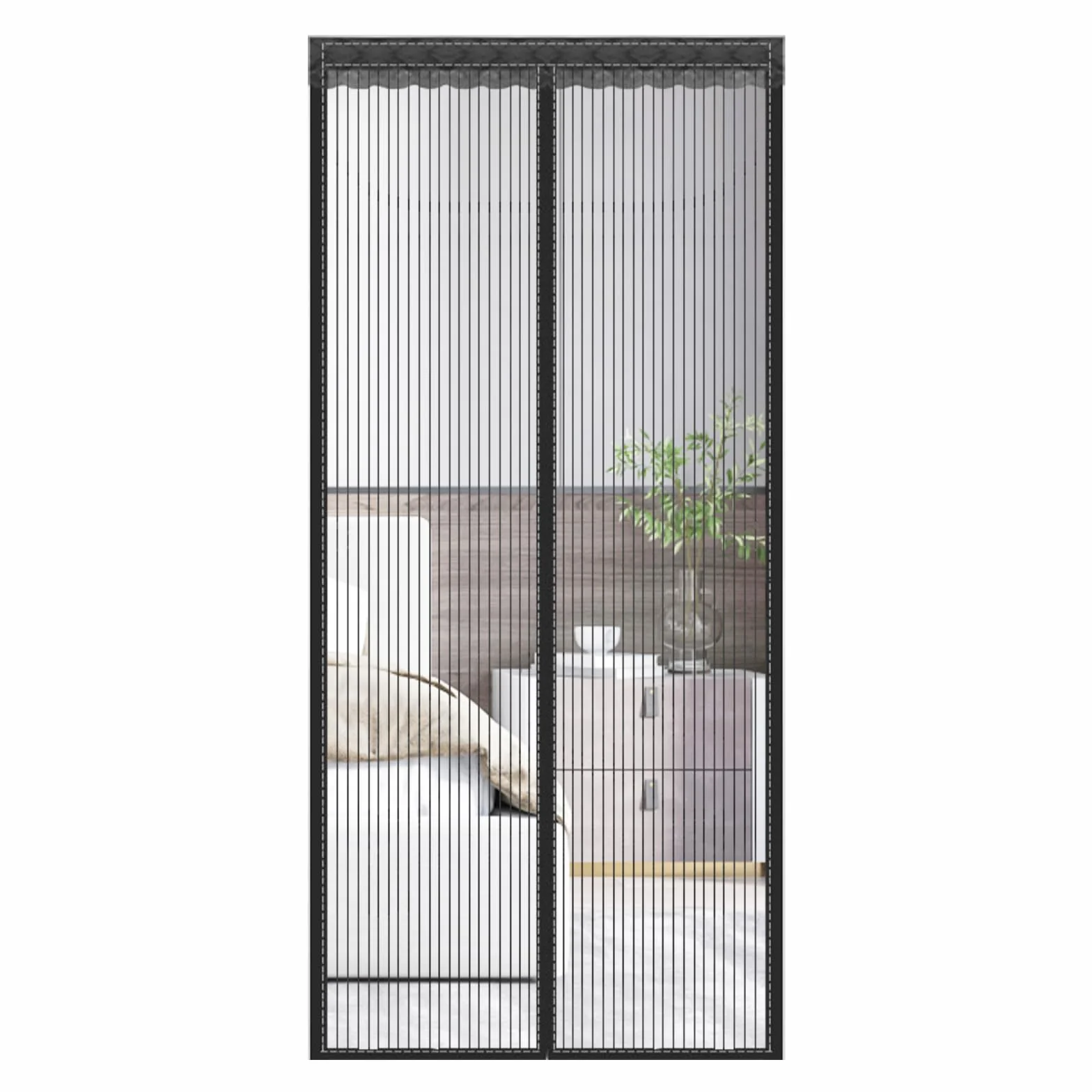 Fousenuk Magnetyczna Moskitiera na Drzwi Ochrona przed Owadami 90 × 210 cm
