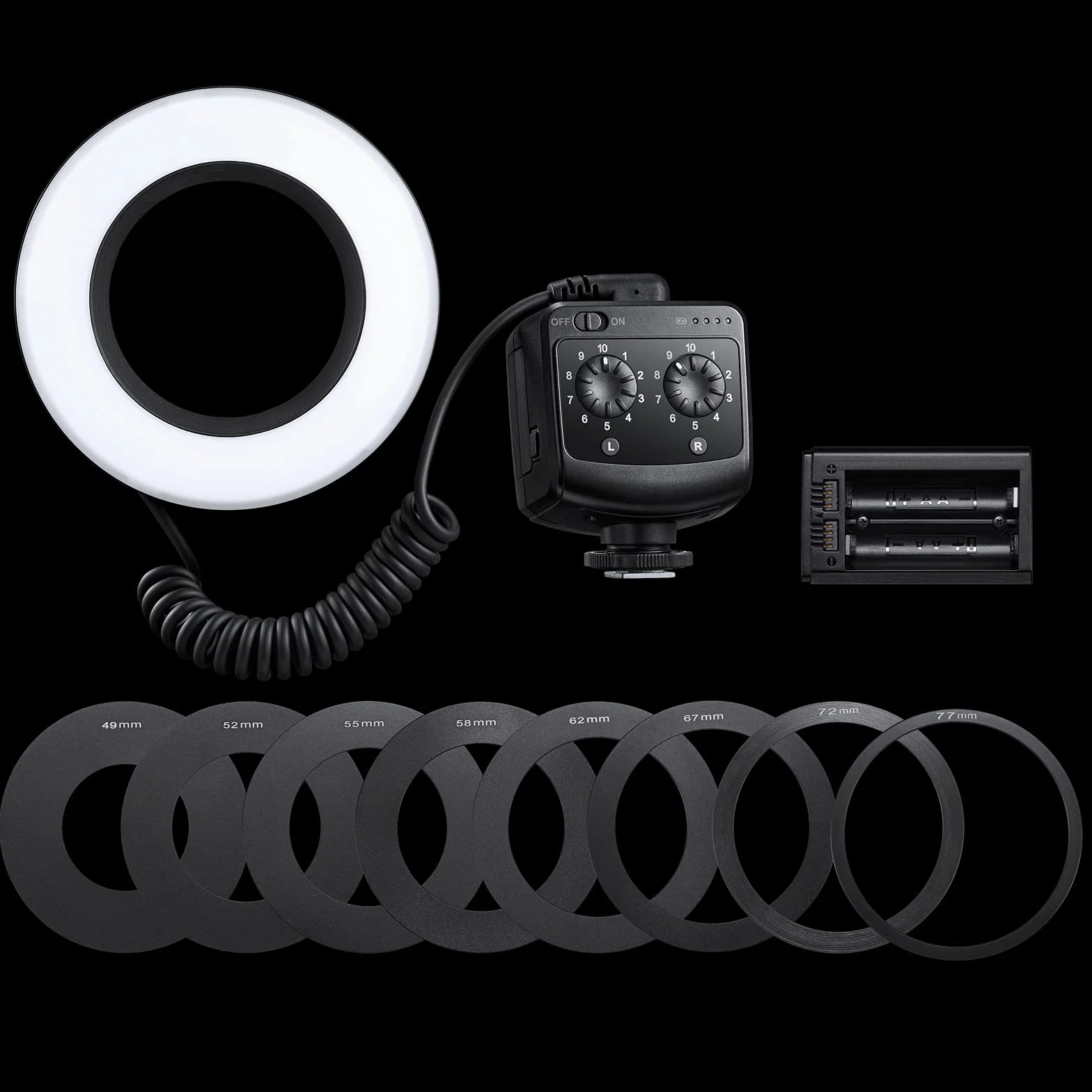 GODOX RING72 Makro lampa pierścieniowa LED Elastyczne, obrotowe oświetlenie 360 ​​° Pół- lub pełne światło, 5600K Odpowiednie do zbliżeń Youtube, filmów i obiektów portretowych