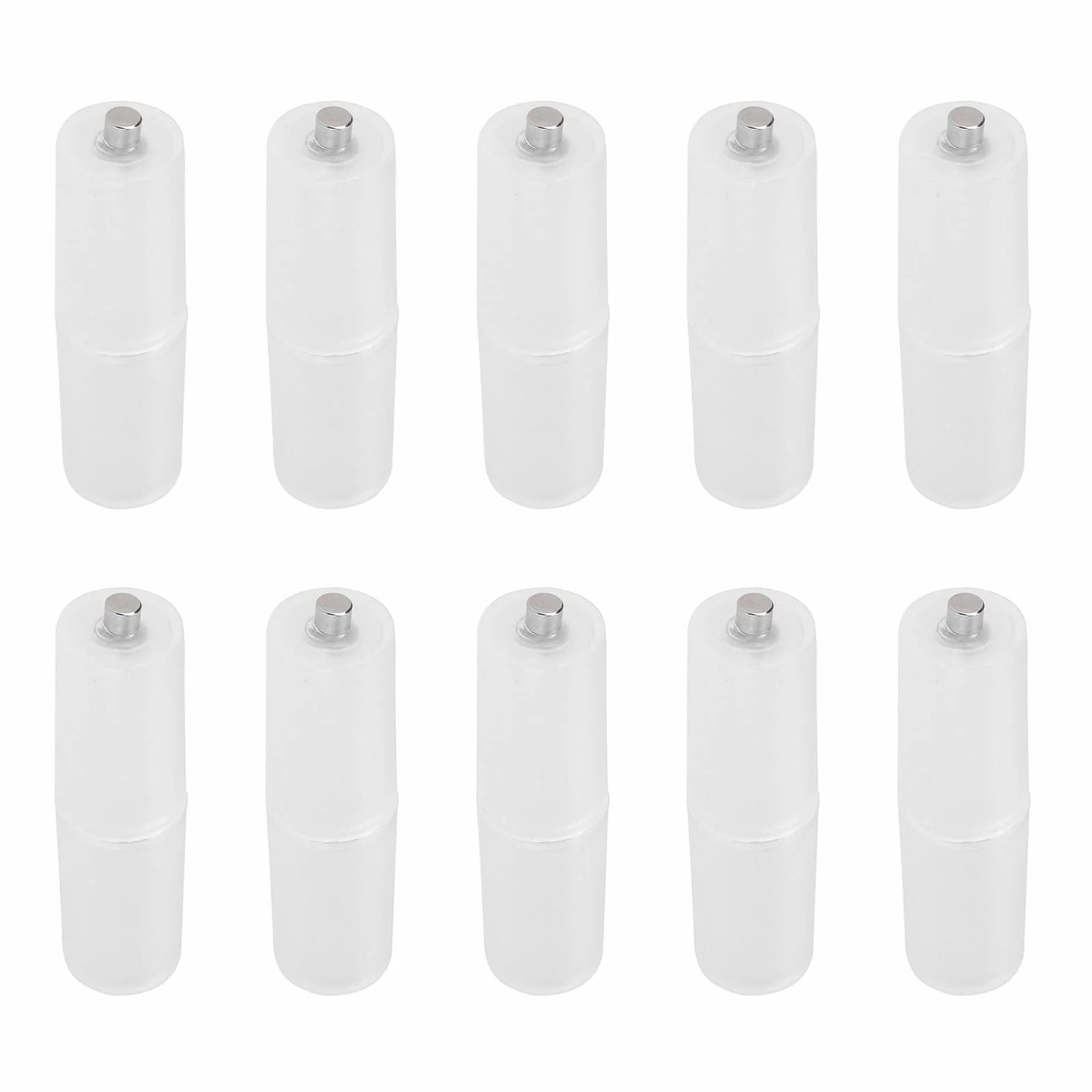 10 szt. Konwerter Baterii AAA na AA Adapter Case Switcher, Wodoodporny, Lekki, Doskonałe Wykonanie, Specyfikacja Trybu Gotowości, łatwy do Przenoszenia i Użytkowania