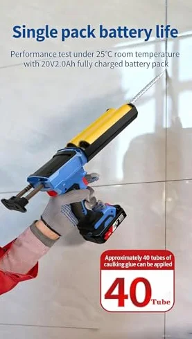 Bezprzewodowy elektryczny pistolet uszczelniający – automatyczny dozownik kleju z podwójnymi bateriami do naprawy domu i projektów DIY