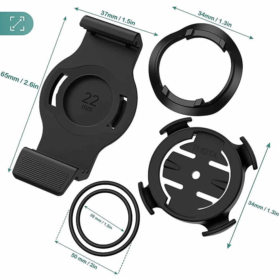 TUSITA QuickFit ćwierćobrotowy Uchwyt Rowerowy Kompatybilny z Garmin Fenix 6, Fenix 7, Epix 2