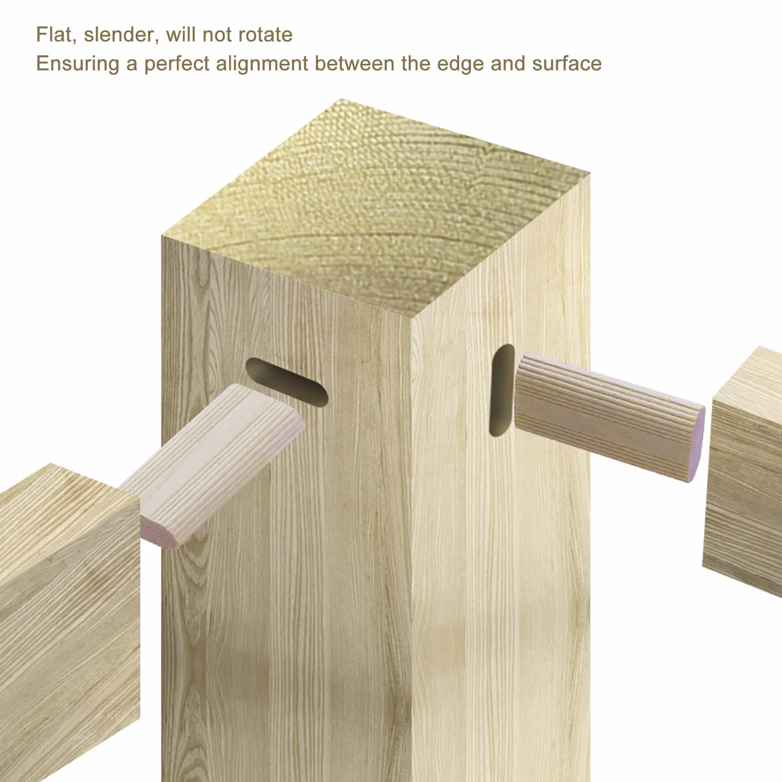 Kołek rozporowy, 50 szt. Kołki rozporowe drewniane 10x50mm lite drewno bukowe kołki domino kwadratowe do łączenia mebli stolarskich