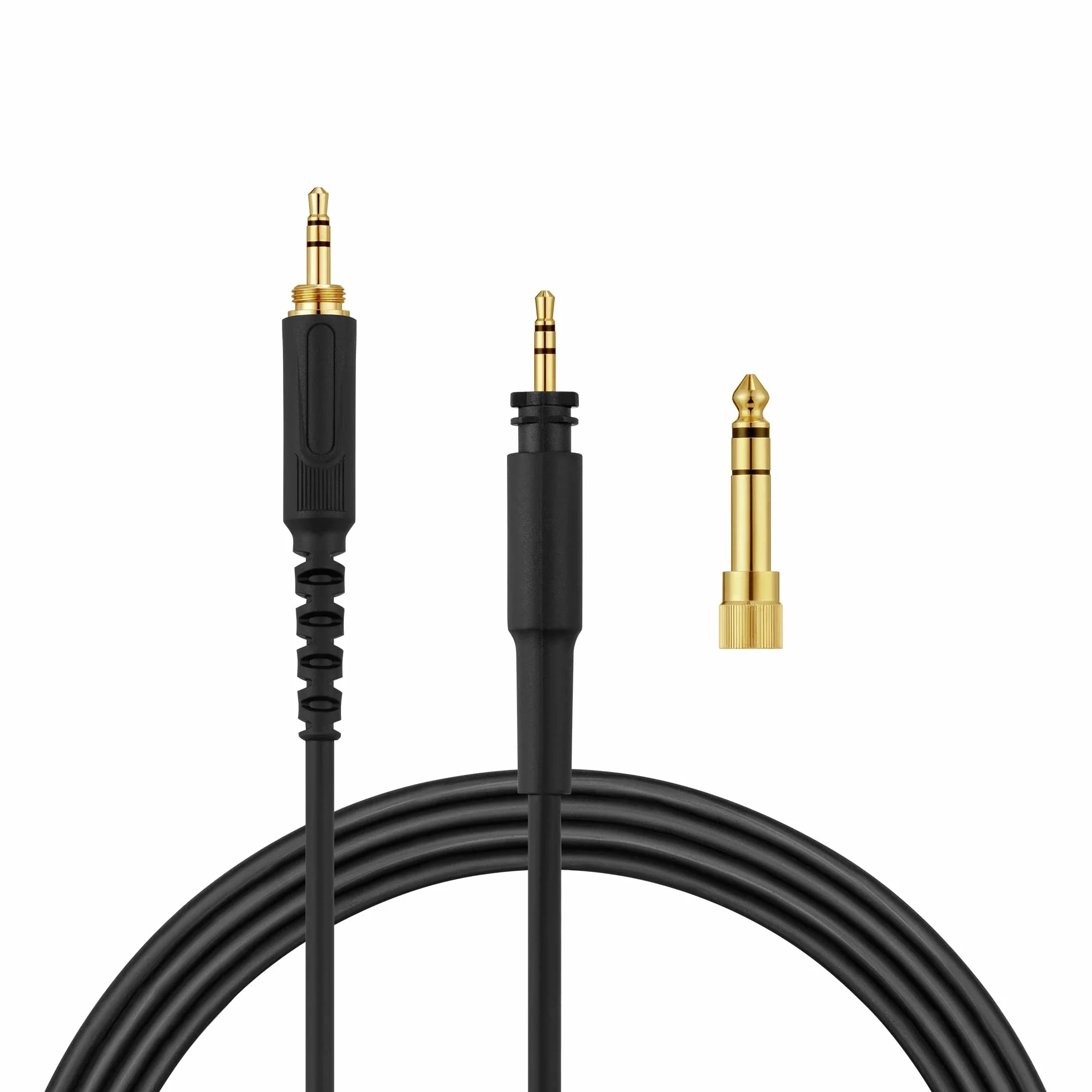 kwmobile Kabel słuchawkowy kompatybilny z Shure SRH440A / SRH840A / SRH440/SRH840 - 300 cm kabel ze złączem 3,5 mm + adapter do gniazda 6,35 mm