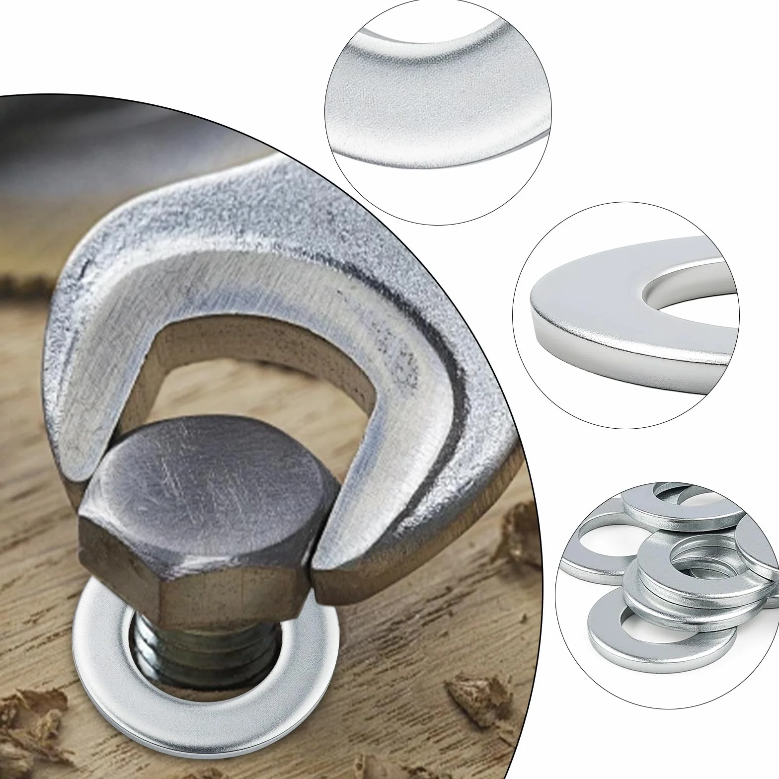Mbsomnus Zestaw 30 podkładek M12, podkładki DIN125, podkładki do karoserii, ID 13 mm AD 24 mm, podkładki wkładane, asortyment srebrnych podkładek dopasowujących do nakrętek, śrub, pręt gwintowany