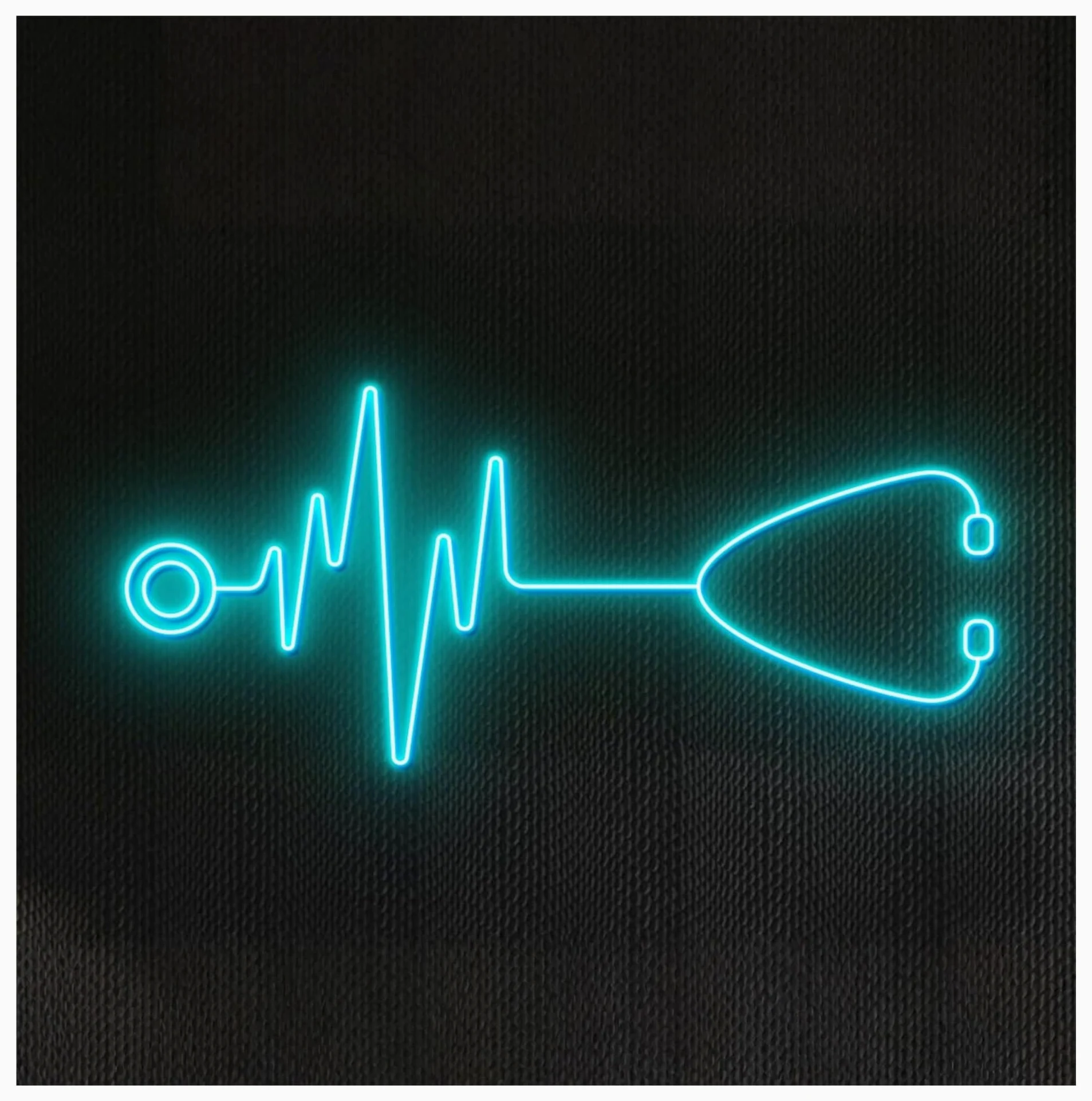 Wiszące neony artystyczne Stetoskop Neon Dekoracja Ścienna Lampy Pielęgniarskie Szpital Przychodnia Lekarska Gabinet Pediatryczny Witryna Sklepowa 60cm