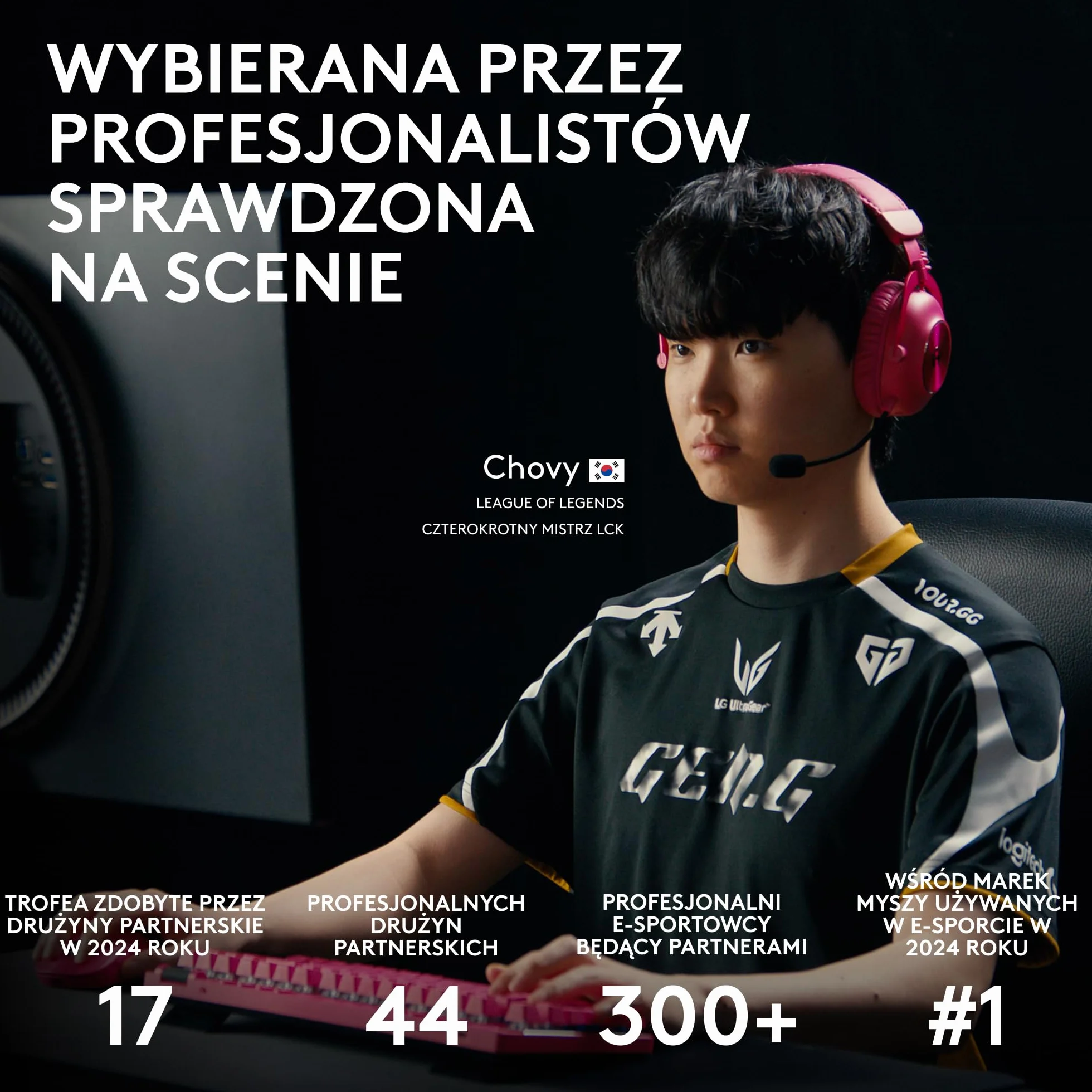 Logitech G PRO X SUPERLIGHT 2, bezprzewodowa mysz do gier, 60 g, 44 tys. DPI, 8 kHz, USB-C, PC/Mac-Biały