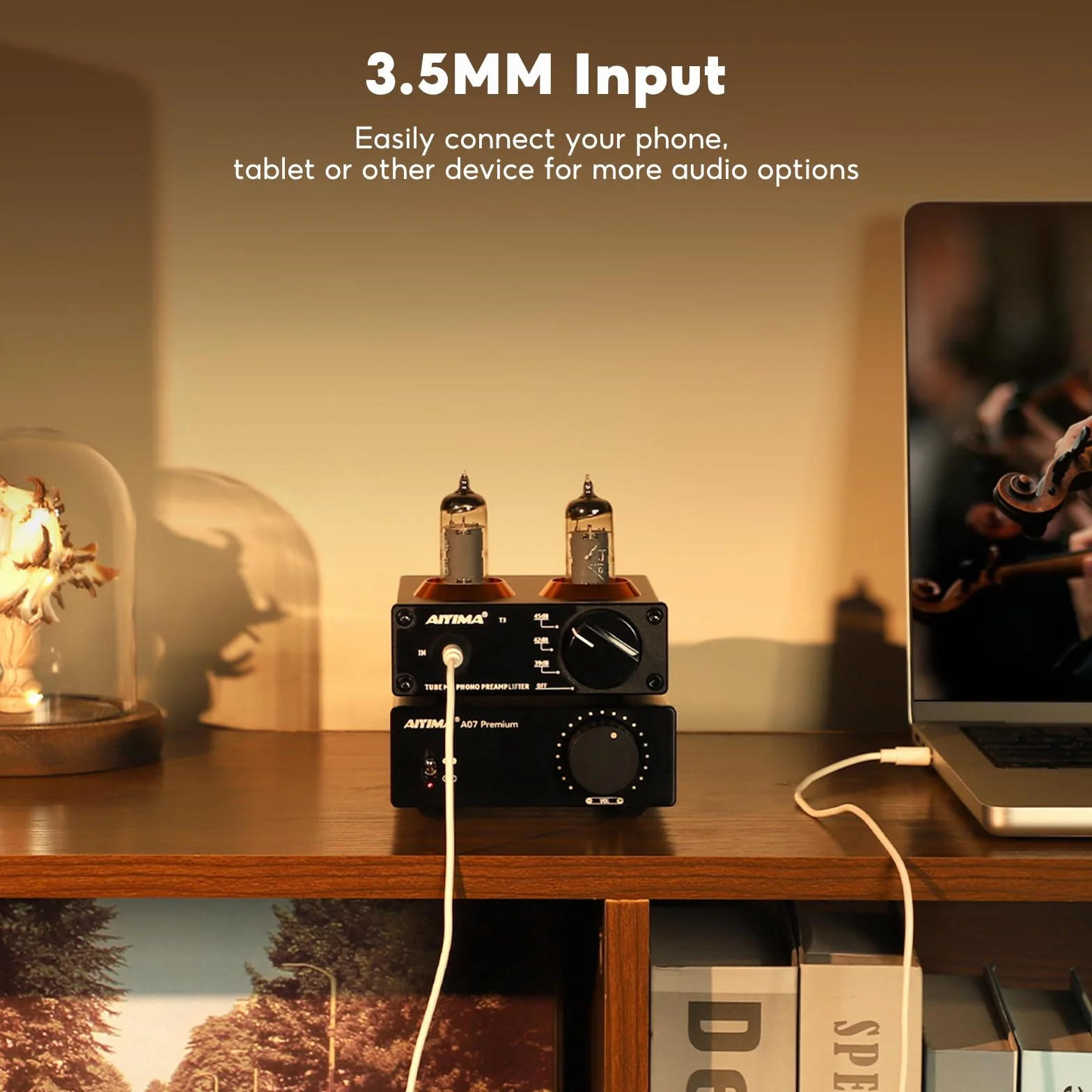 AIYIMA T3 Rurki HiFi MM Phono przedwzmacniacz do gramofonu stereo