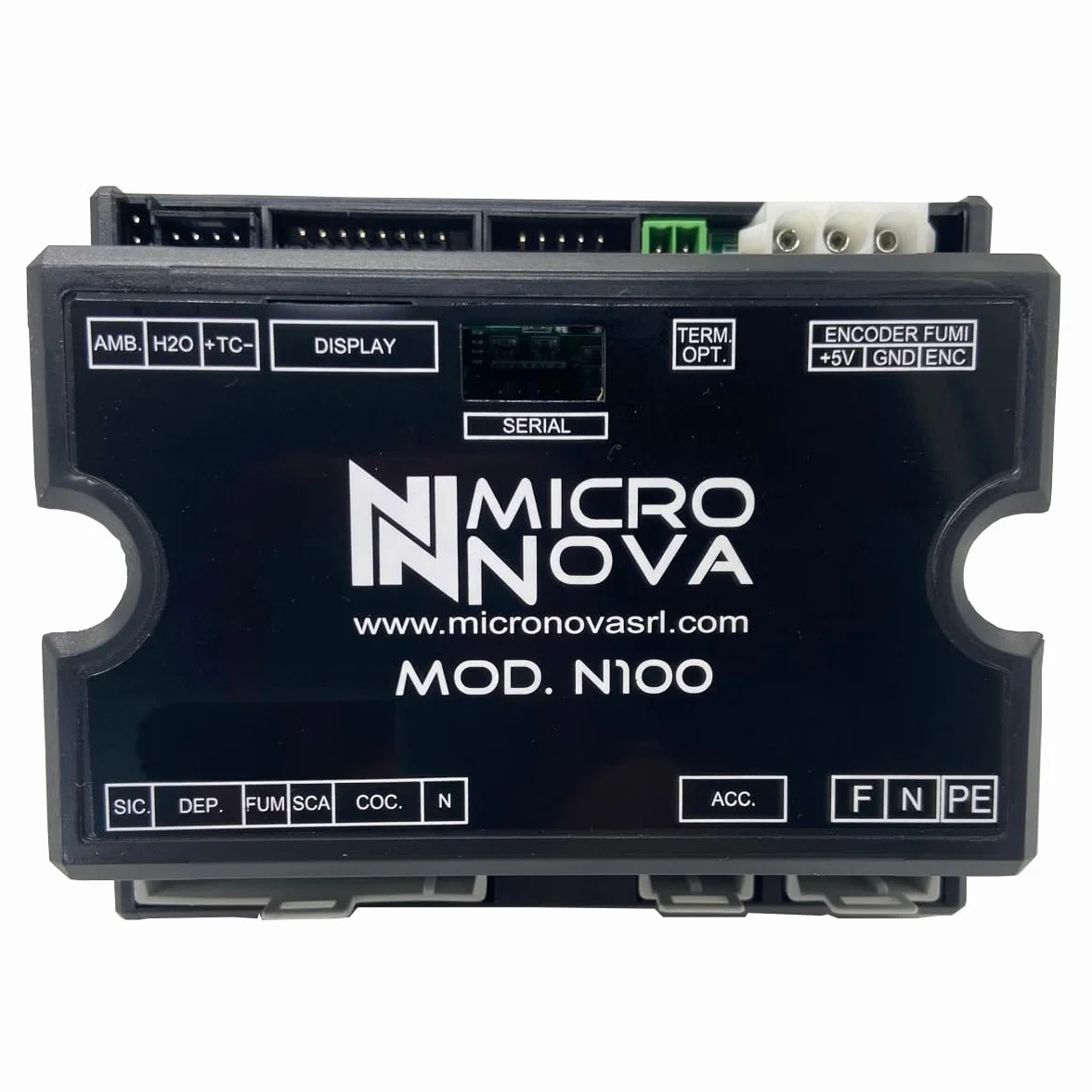 Micronova N100 PN100_A01 płyta kontrolna termoregulacyjna z obudową, do pieca na pellet z kanałowym powietrzem