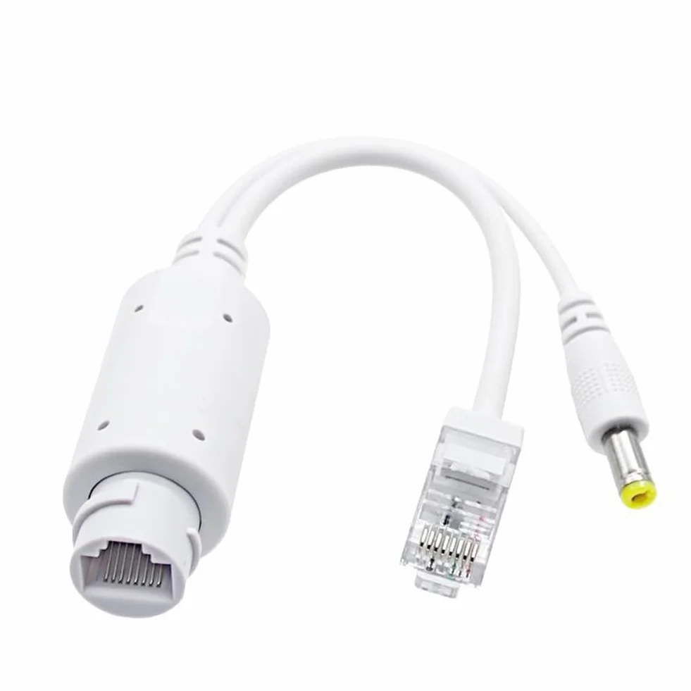Wodoodporny rozdzielacz POE 48V do 12V z adapterem wideo i zasilaczem do kamery IP