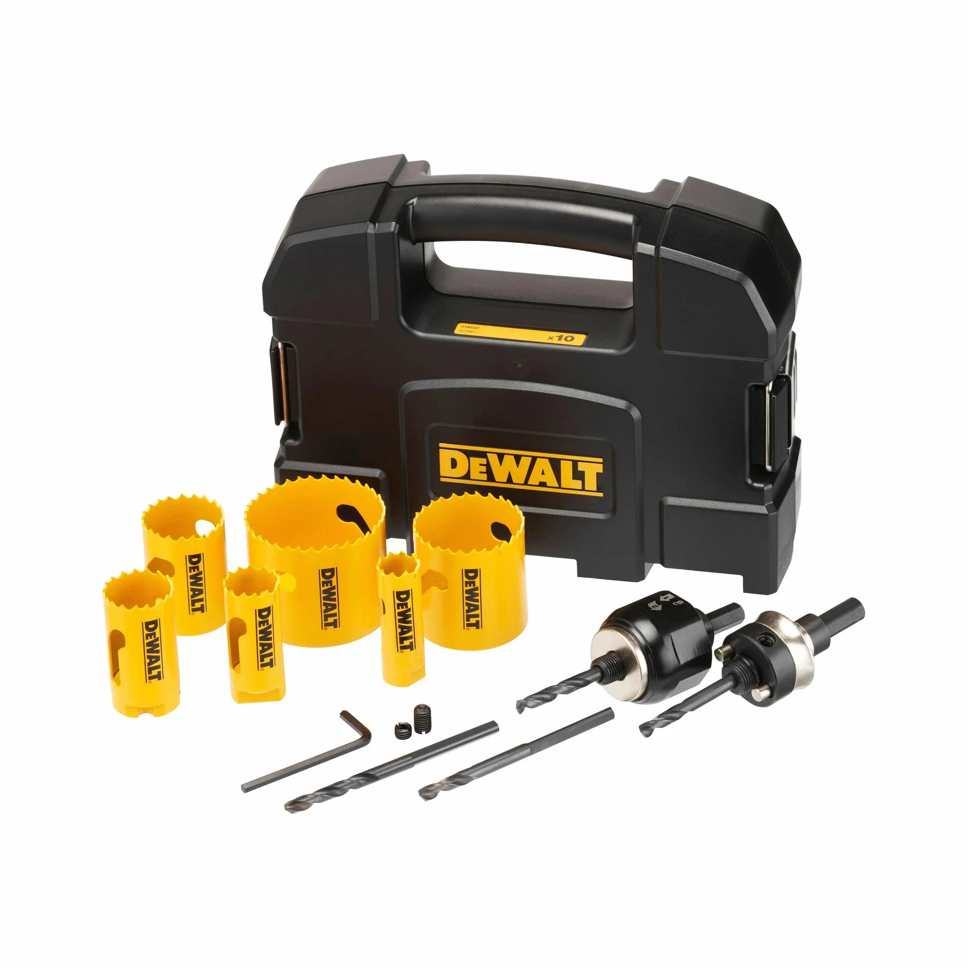 DeWALT Zestaw otwornic Bi-Metall Extreme, uniwersalny zestaw w walizce transportowej, 10-częściowy