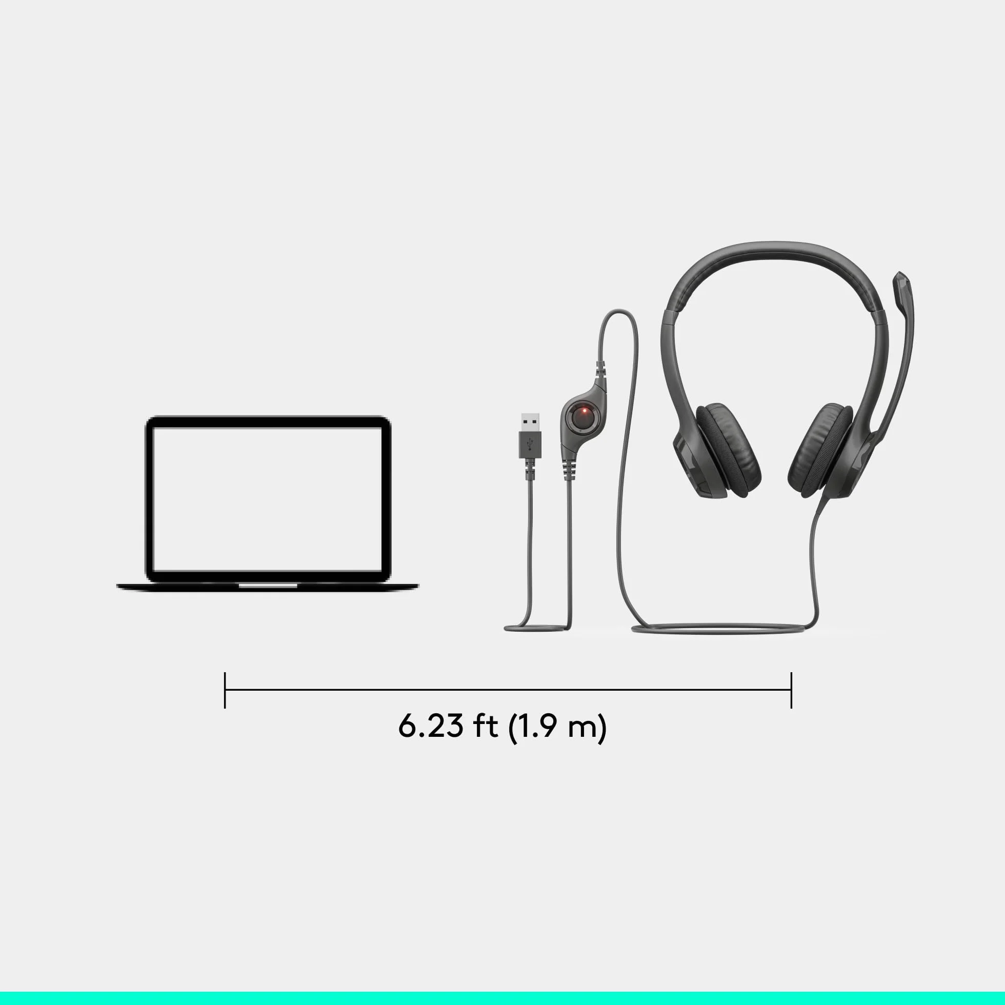 LOGITECH H390 USB zestaw słuchawkowy