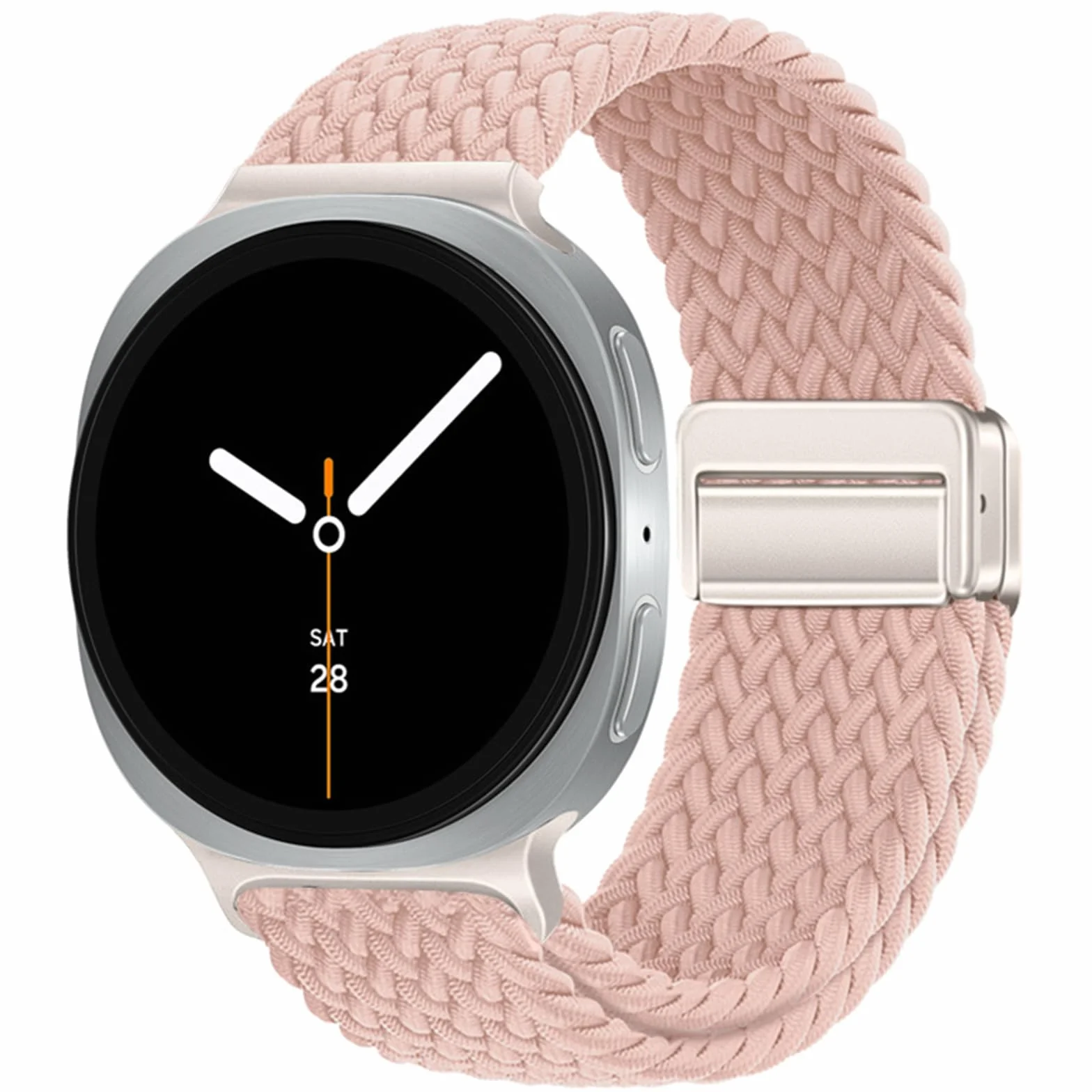 SimpleThings Pleciony pasek magnetyczny do Samsung Galaxy Watch 8/8 Classic 40/44/46 mm elastyczny nylonowy