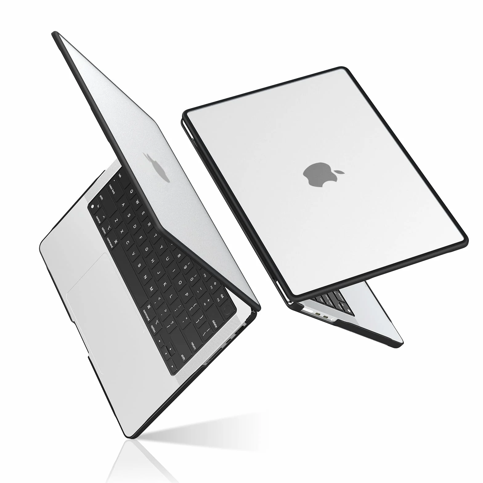 BlueSwan Etui kompatybilne z Macbook Pro 16 cali M5 M4 M3 M2 M1, Ramka TPU + Matowa Osłona PC, Matowe przezroczyste
