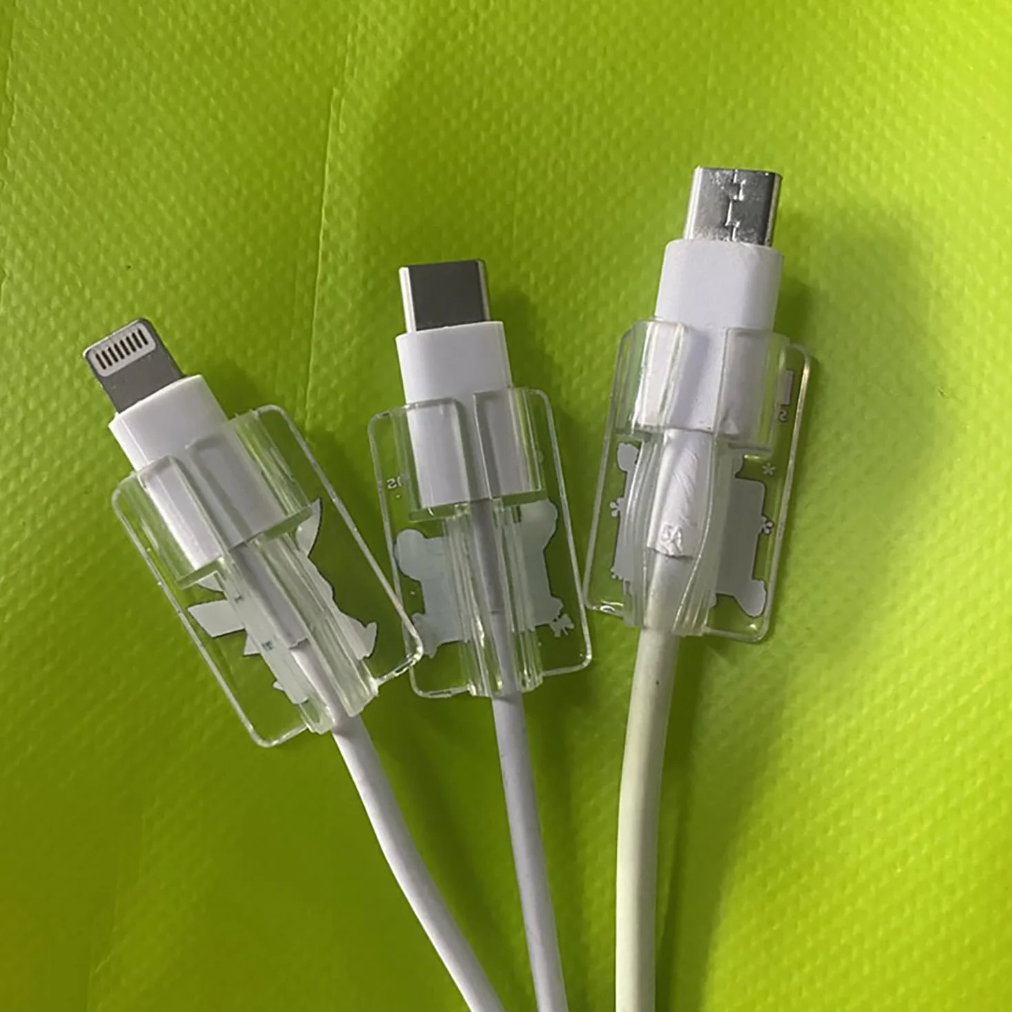 Ochraniacze kabli USB 6 szt. miękki silikonowy osłona ładowarki