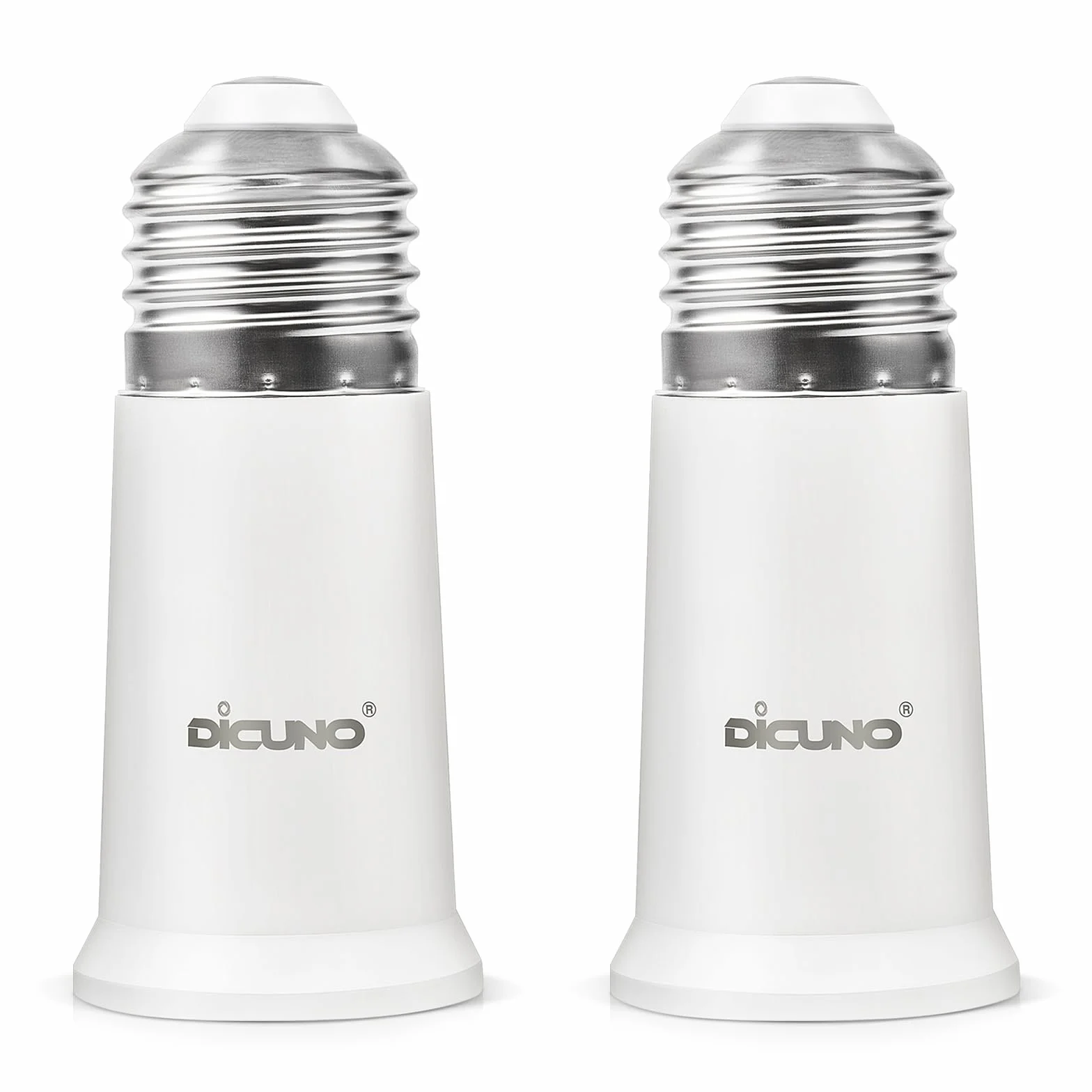 DiCUNO E27 a E27 uchwyt lampy przedłużający 5 cm, przedłużacz do standardowego gniazda lampy, przedłużenie żarówki, adapter gniazda żarówki, zestaw 2 szt
