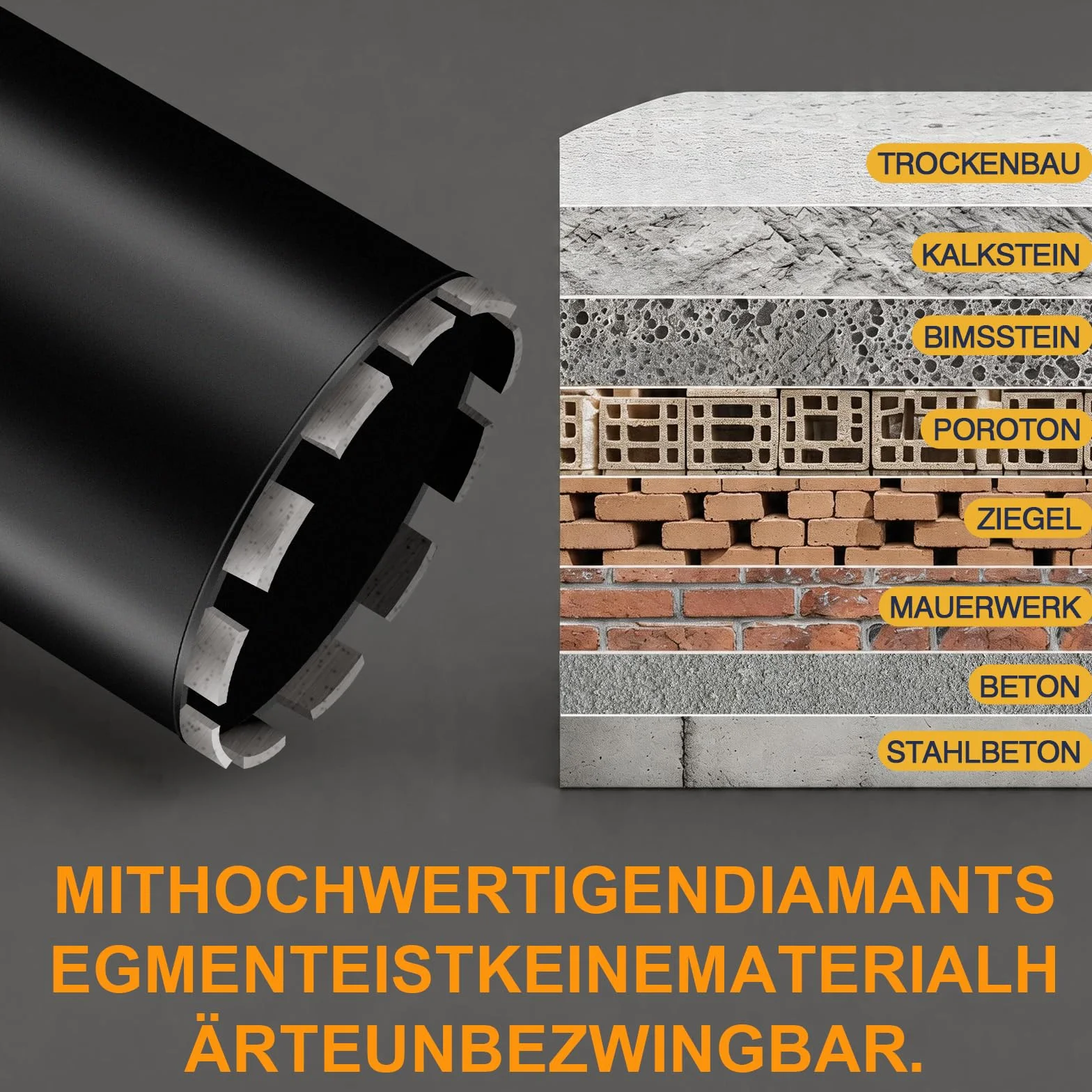 Diamentowa koronka wiertnicza Ø 120 mm z SDS Max, 1 ¼" diamentowa koronka wiertnicza, L 460 mm, pogłębiacz puszek koronka wiertnicza wiertło rdzeniowe wiertło do wiercenia na mokro/sucho, otwornica do