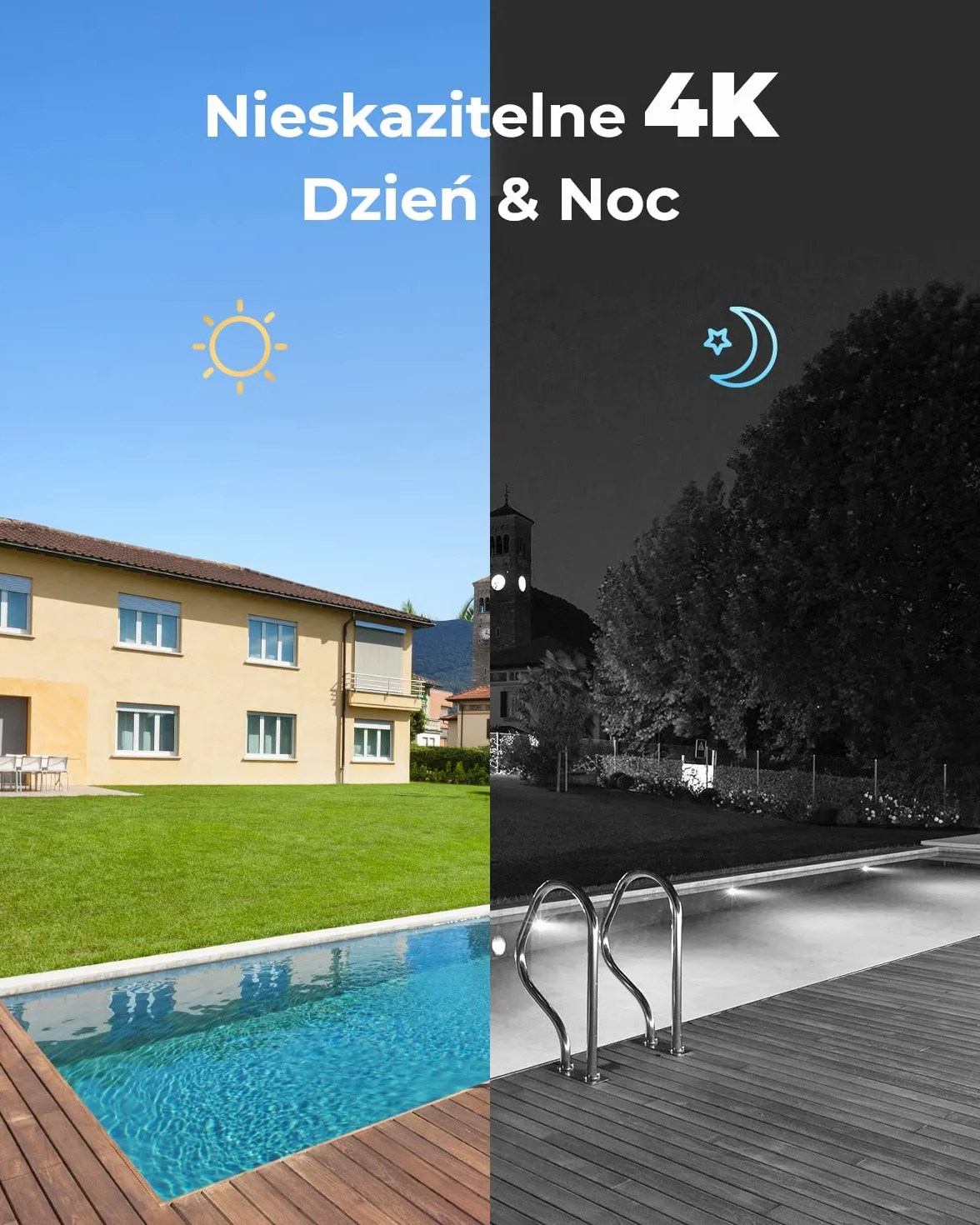 Reolink 4K PoE H.265 Zestaw kamer do monitoringu CCTV, 4 sztuki zewnętrznych kamer IP 8MP z wykrywaniem osób/pojazdów i 8-kanałowy NVR z 2 TB HDD do nagrywania 24h/7 Noktowizja Wodoodporność