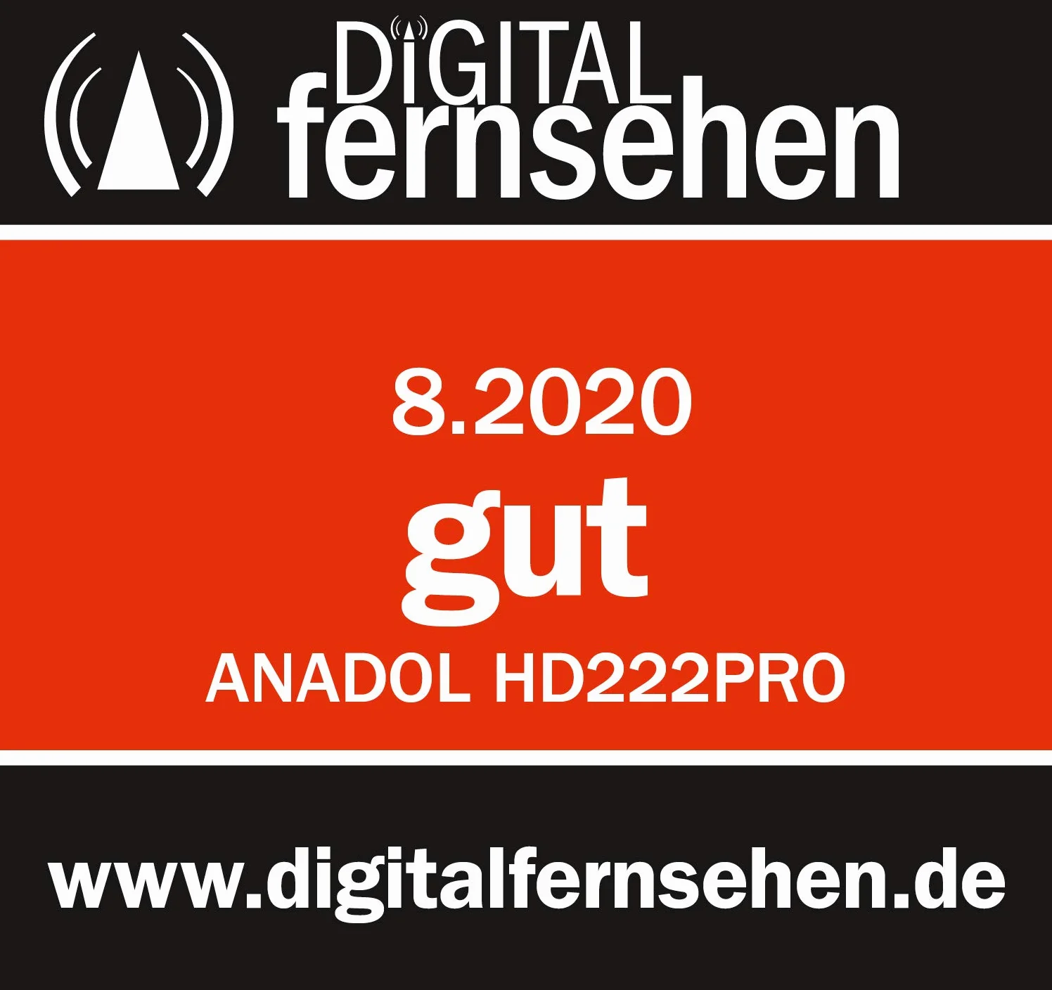 Anadol HD 222 Pro Odbiornik cyfrowy telewizji satelitarnej PVR 1080p HDTV DVB-S/S2 HDMI SCART USB