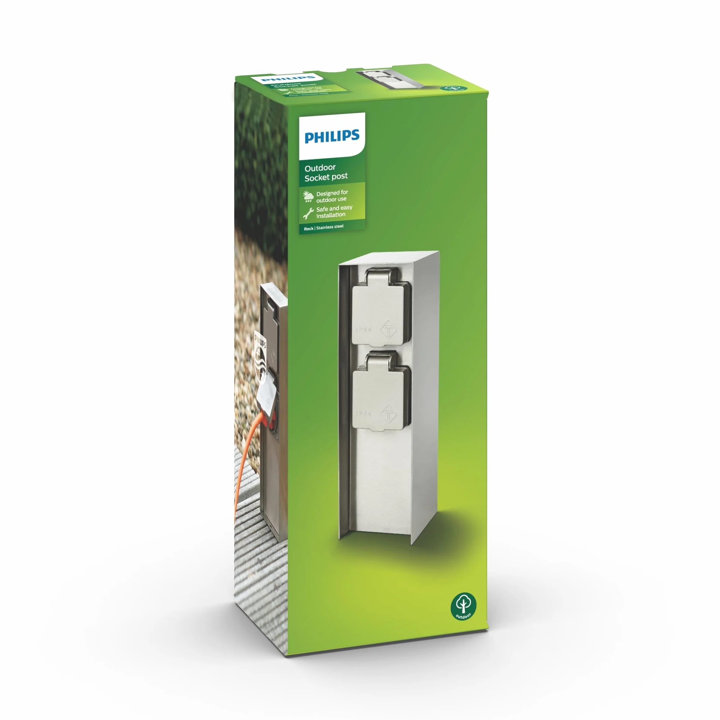 Philips Zasilanie myGarden, IP44, odporne na warunki atmosferyczne, stal nierdzewna, 23 x 7 x 7 cm
