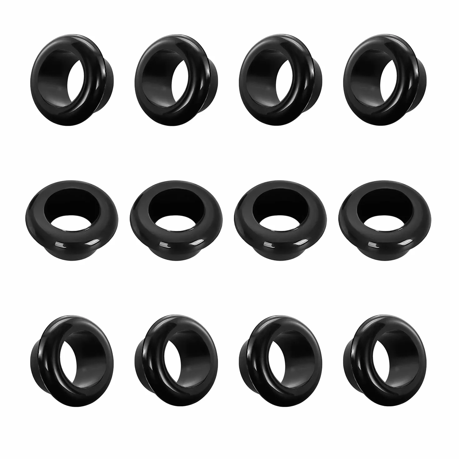 Qrity 20 sztuk gumowych tulejek, elektryczne uszczelki przewodów, przepust kablowy, do ochrony przewodów i kabli, ID 16 mm, średnica montażowa 20 mm