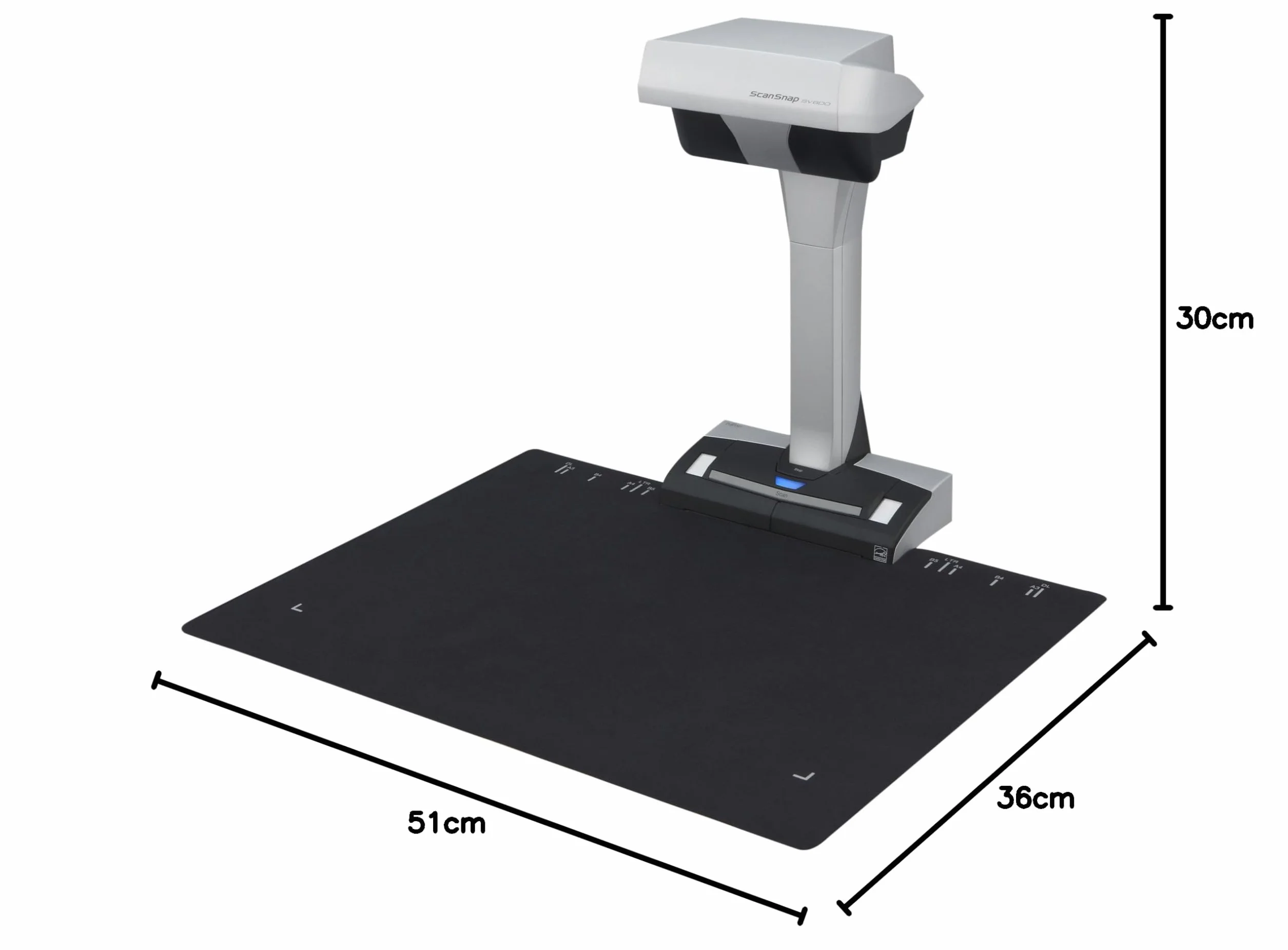 Fujitsu ScanSnap SV600 Skaner Bezdotykowy A3 Czarny Biały
