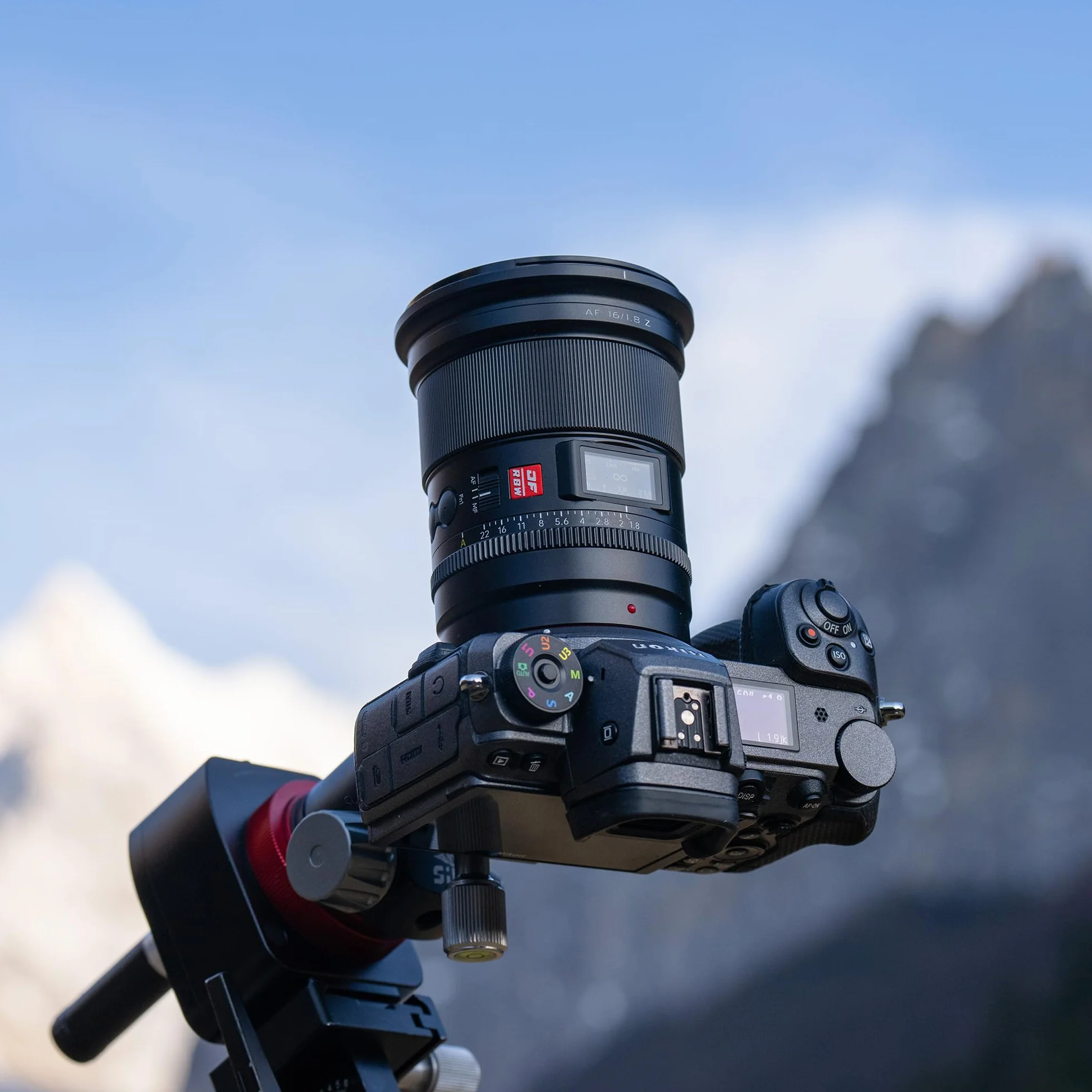 VILTROX Obiektyw pełnoklatkowy AF 16 mm F1.8 Z do Nikon Z-Mount szerokokątny z ekranem LCD