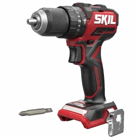 SKIL CD1E3075CA kompaktowa akumulatorowa wiertarko-wkrętarka udarowa (20 V, silnik bezszczotkowy, uchwyt wiertarski 13 mm, 60 Nm, 2-biegowa, LED, Softgrip, bezprzewodowa, wiertarka udarowa, wiertarka)