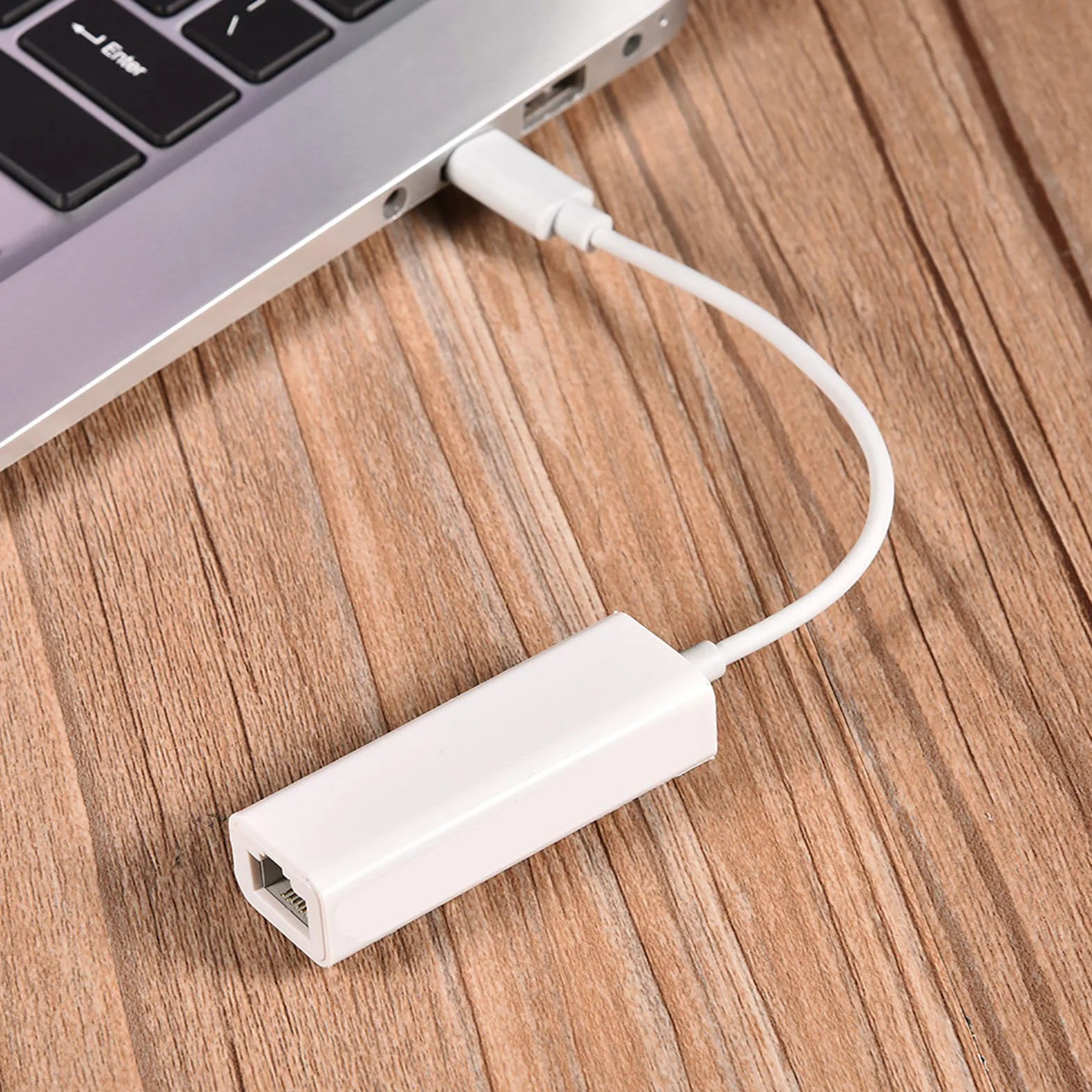 Konwerter Adaptera Sieciowego USB 3.1 Typu C na RJ45 100 Mb/S Ethernet LAN do Laptopa USB C, Plug and Play, Mały Rozmiar, Swobodnie włóż Złącze Typu C, Zaawansowany Układ
