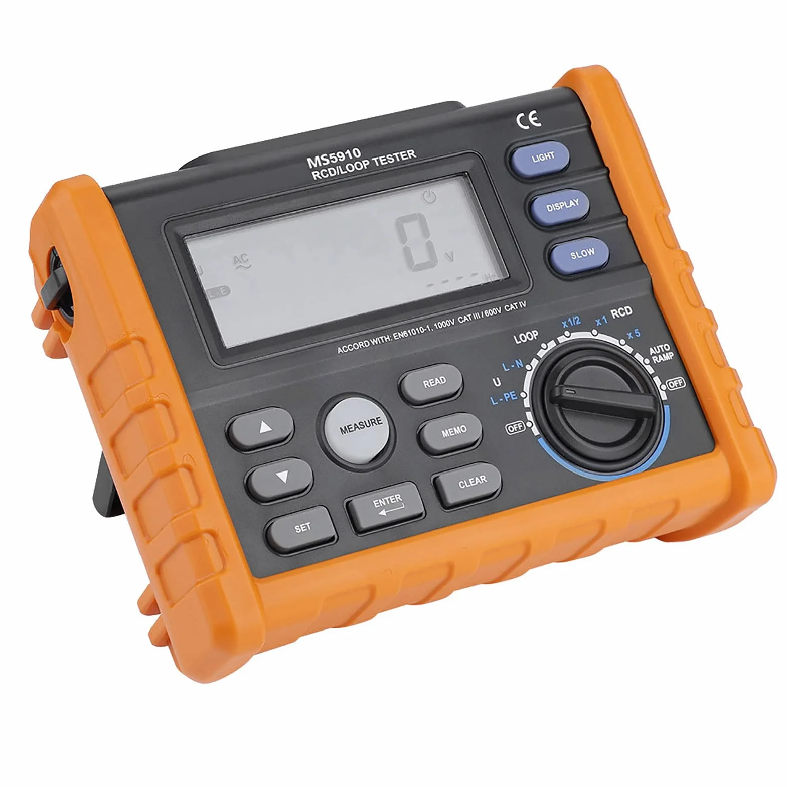 Bewinner PEAKMETER MS5910 Cyfrowy Tester RCD i Miernik Rezystancji Pętli, Wielofunkcyjny Tester Elektryczny z Prądem/czasem Zadziałania, Napięciem Kontaktowym, Przechowywaniem Danych i USB,