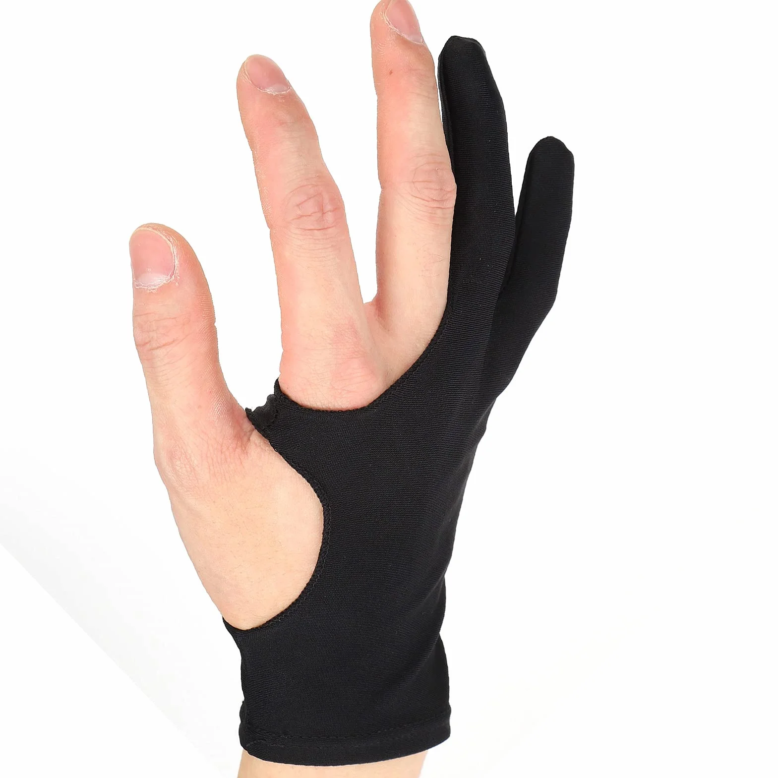 Artystyczna Rękawica Malarska 2 Palce Anti Mistouch Design Dowolny Rozmiar do Szkicowania na Prawym i Lewym Tablecie Rysunkowym (S)