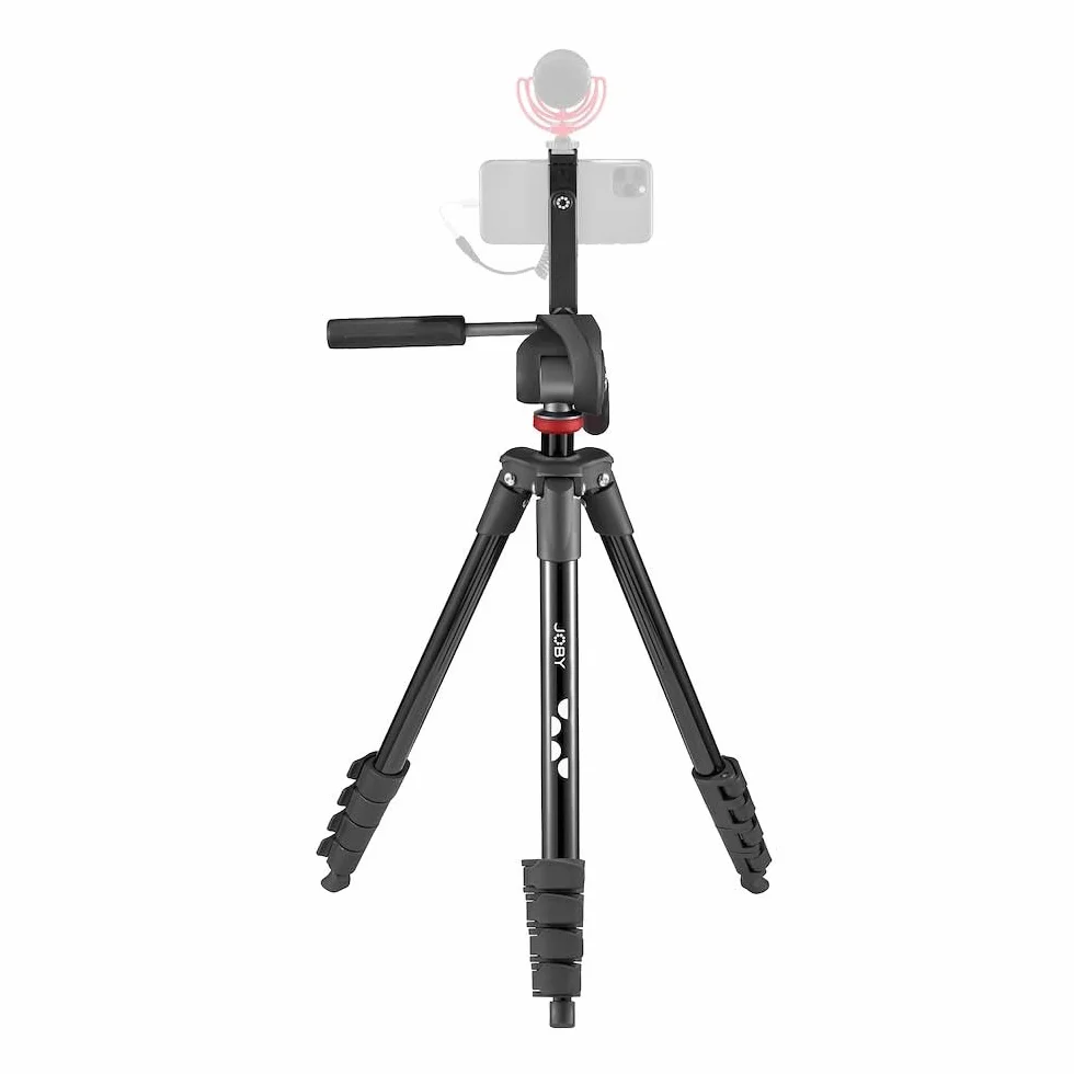 JOBY Compact Advanced Kit, statyw fotograficzny, kula 3D, mocowanie ¼-20", uchwyt na smartfon, torba, czarny, 3 kg