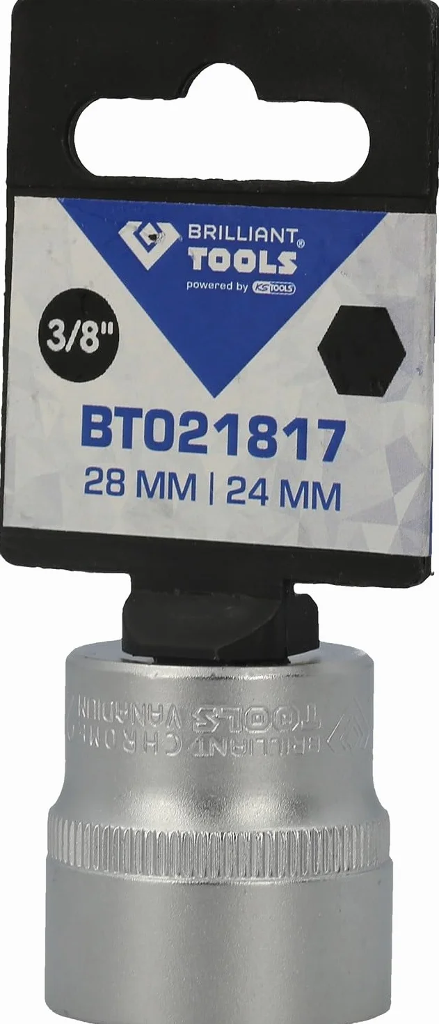 BRILLIANT TOOLS BT021817 3/8" Nasadka sześciokątna, 24 mm [Powered by KS TOOLS]