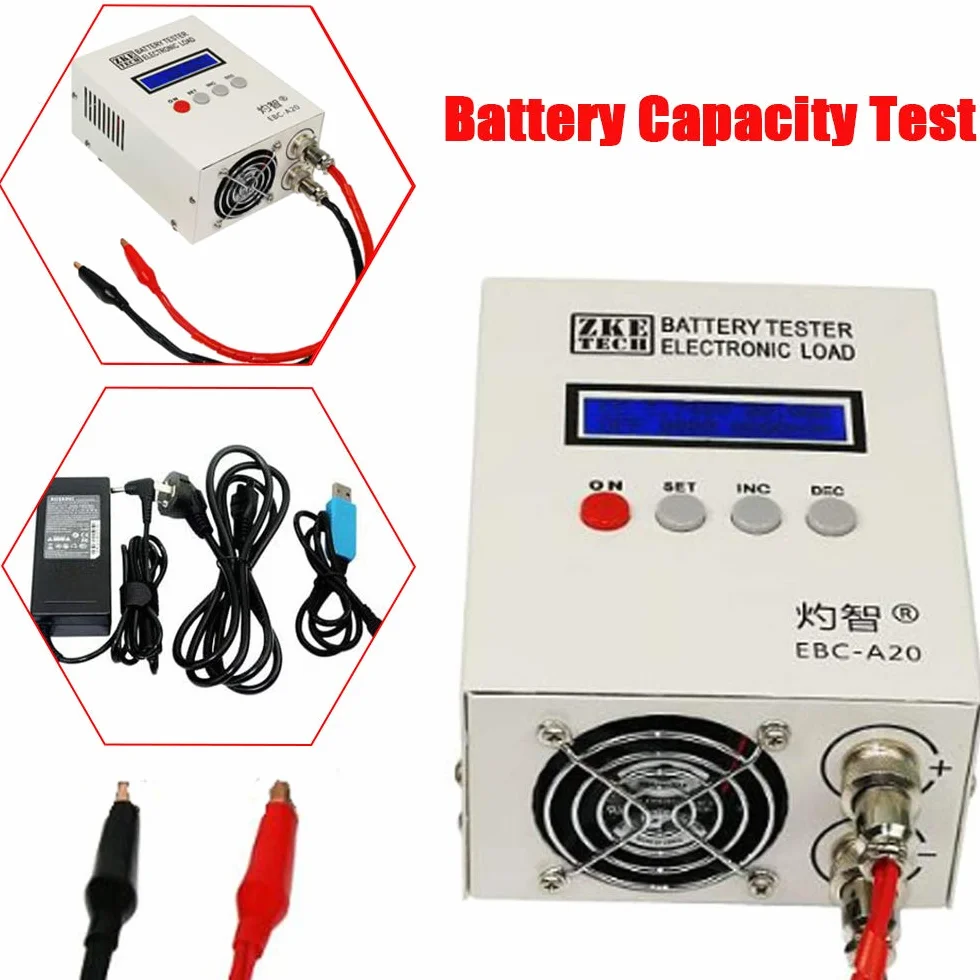 Tester baterii EBC-A20, Li-Po miernik pojemności akumulatora litowego, tester pojemności akumulatora Li-Po 5A, ładowanie 20 A, 85 W, wielofunkcyjny