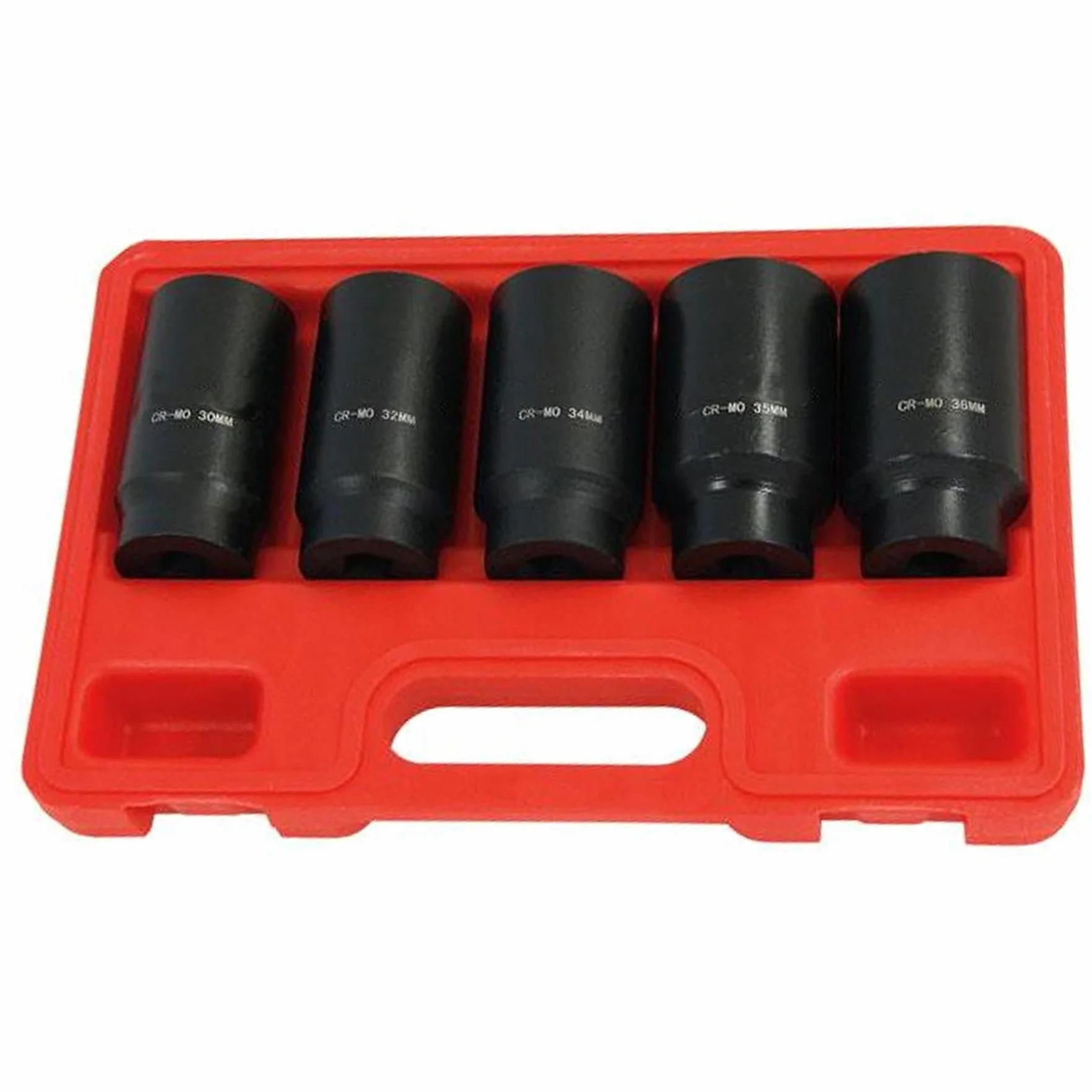 Dapetz ® 1/2" Napęd głęboki udarowy zestaw gniazd do nakrętek piasty 30 mm 32 mm 34 mm 35 mm 36 mm