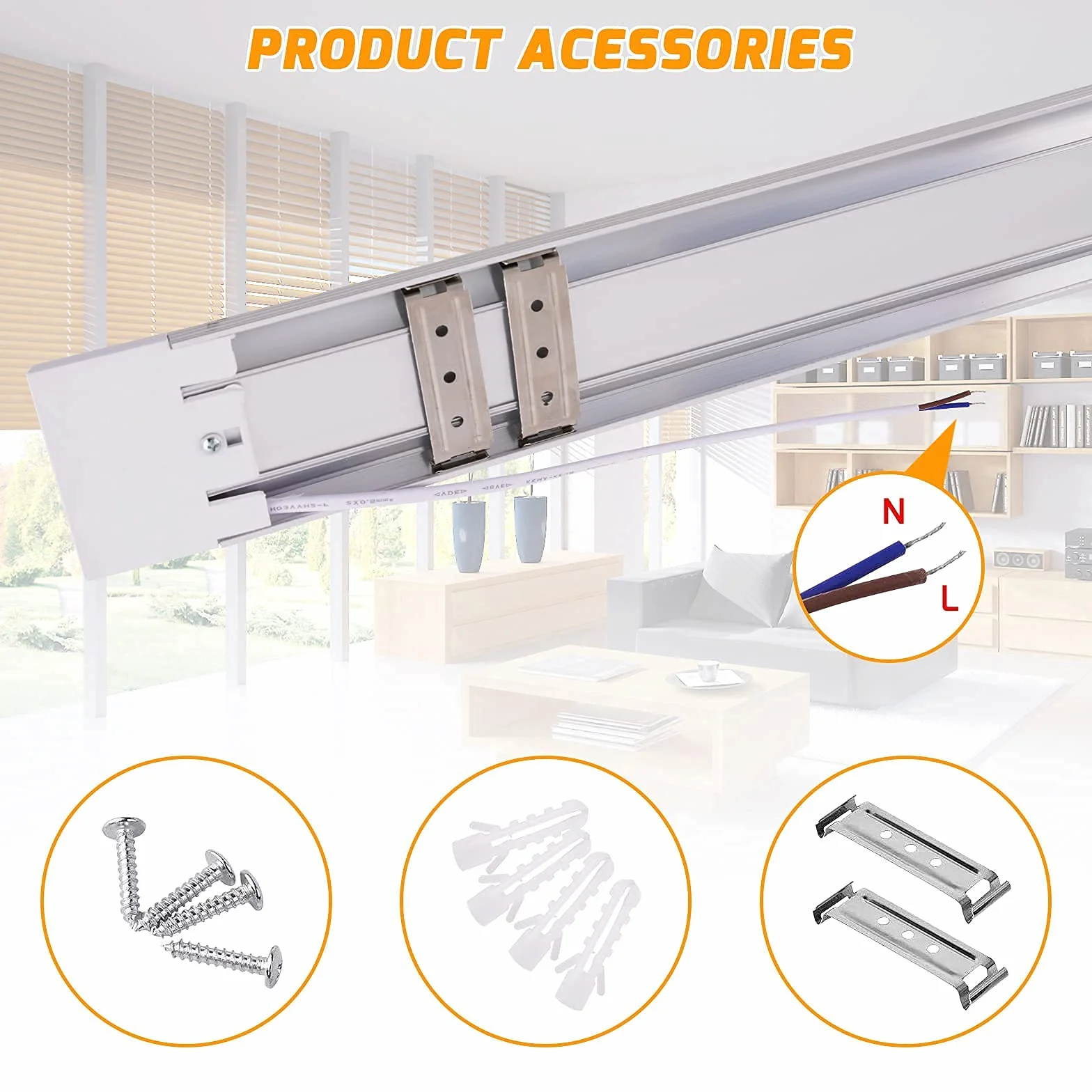 Viugreum 4 sztuki lamp LED 30 W, 90 cm, 3000 lm, lampa sufitowa LED, zintegrowana lampa sufitowa 4000 K (naturalna biel), lampa fluorescencyjna do biura, łazienki, kuchni