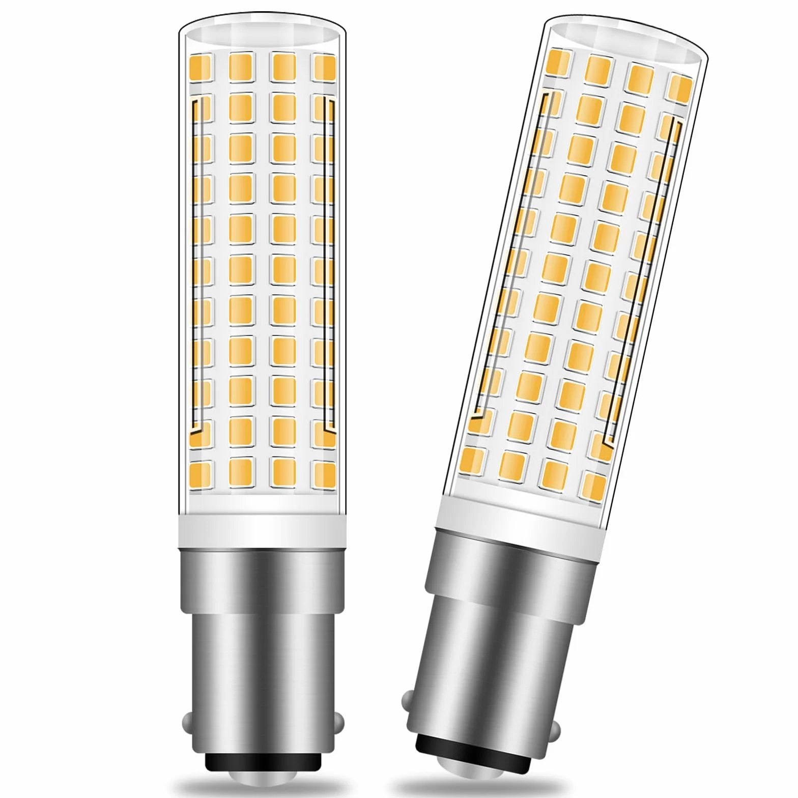 B15D żarówka LED z możliwością ściemniania, 230 V, 10 W, zastępuje żarówkę 70 W-100 W, ciepła biel, 3000 K, 950 lm, podwójny styk, bagnet, super jasne żarówki, 2 sztuki