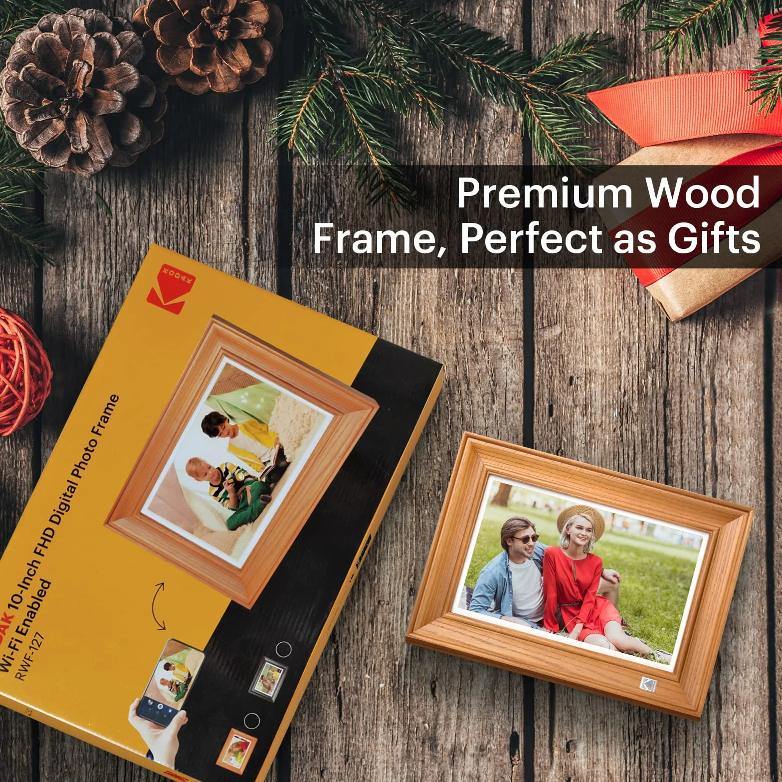 KODAK Cyfrowa ramka WiFi 10 cali FHD 1920x1200 Ekran dotykowy 32GB