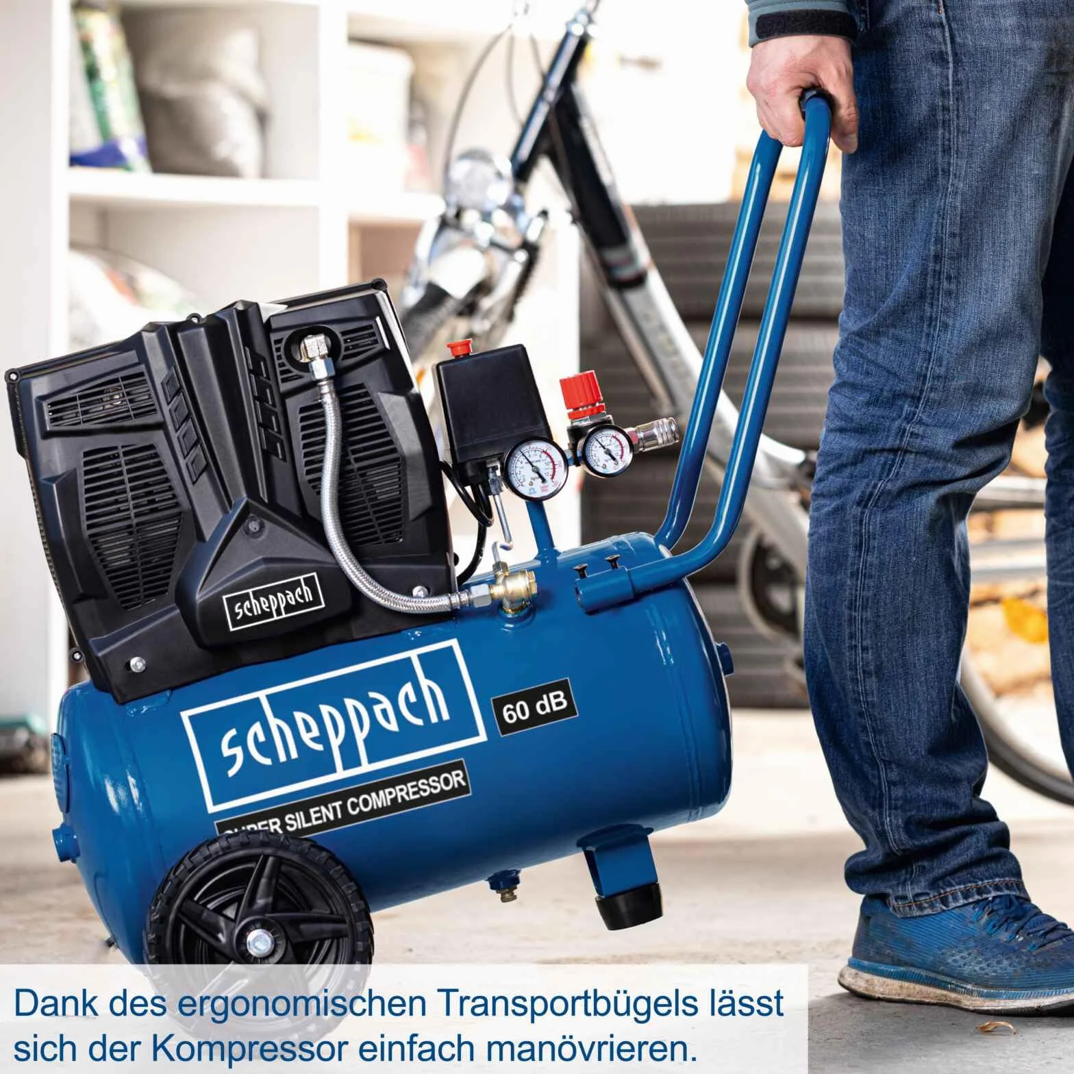 Scheppach Cicha sprężarka HC25si 230V 50Hz 1100W - 24L - 8 bar marka