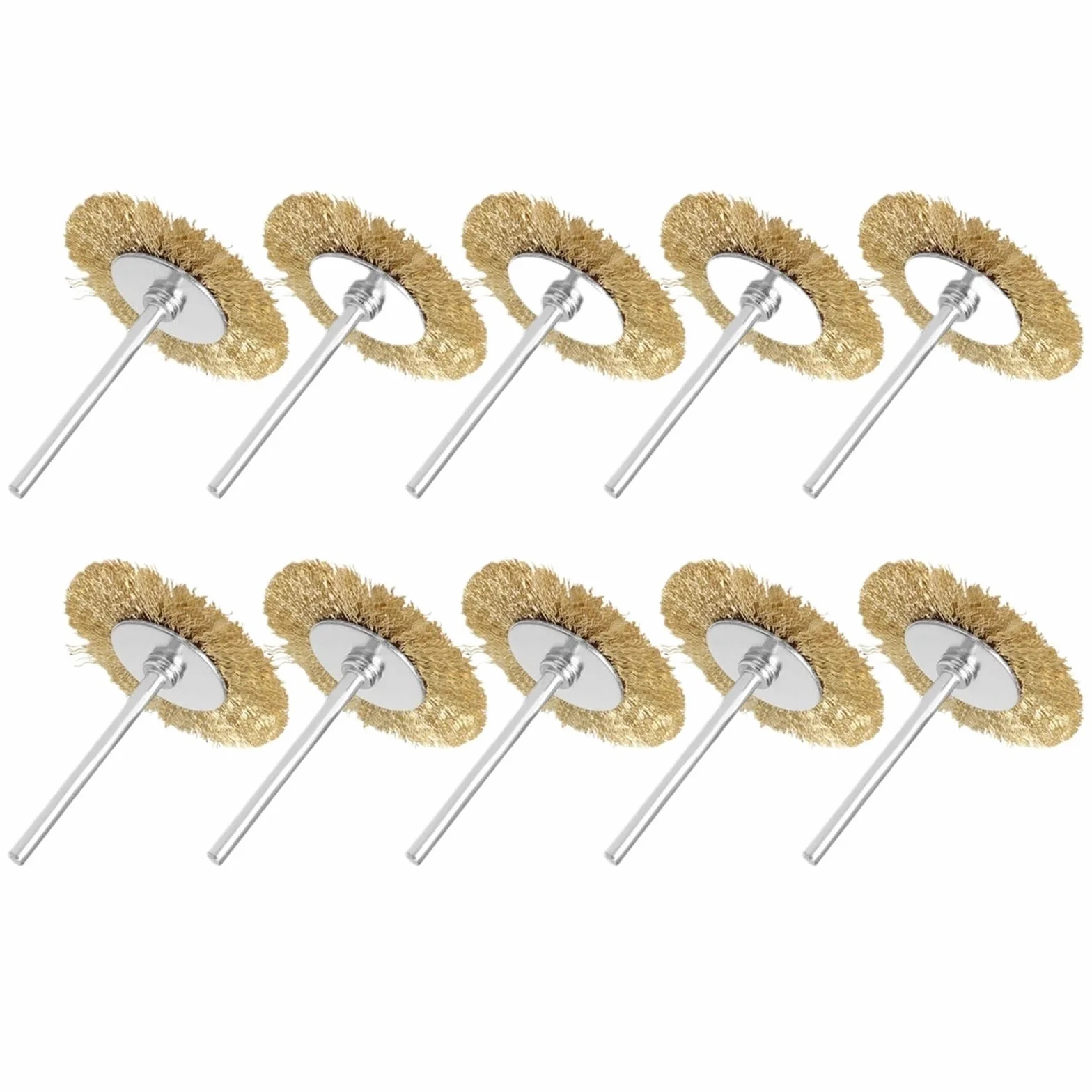 Nasadki szczotkowe do wiertarek, Szczotka garnkowa z drutu miedzianego Koło ścierne 10 szt. Trzpień 3 mm 22/25/38(38x3mm-10pcs)