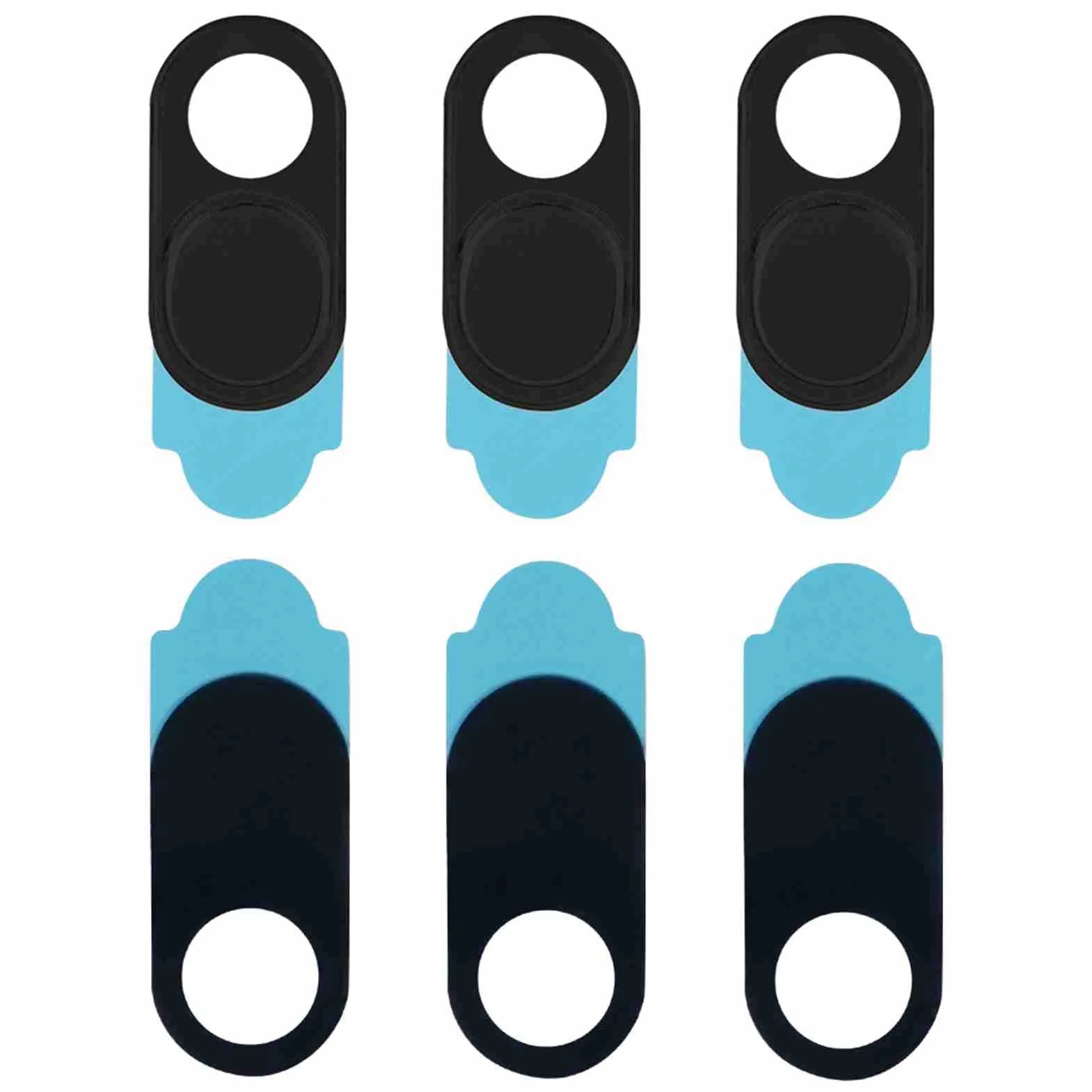 Generic 3 szt. Osłona Kamery Internetowej Naklejka Zabezpieczająca Aparat, Cienka Osłona Obiektywu do Tabletów Typu Smartfon, łatwa w Użyciu Prywatności (BLACK)