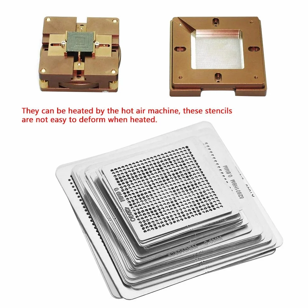 33Pcs Universal BGA Reballing Rework Net Schablonen, direkt Set Set