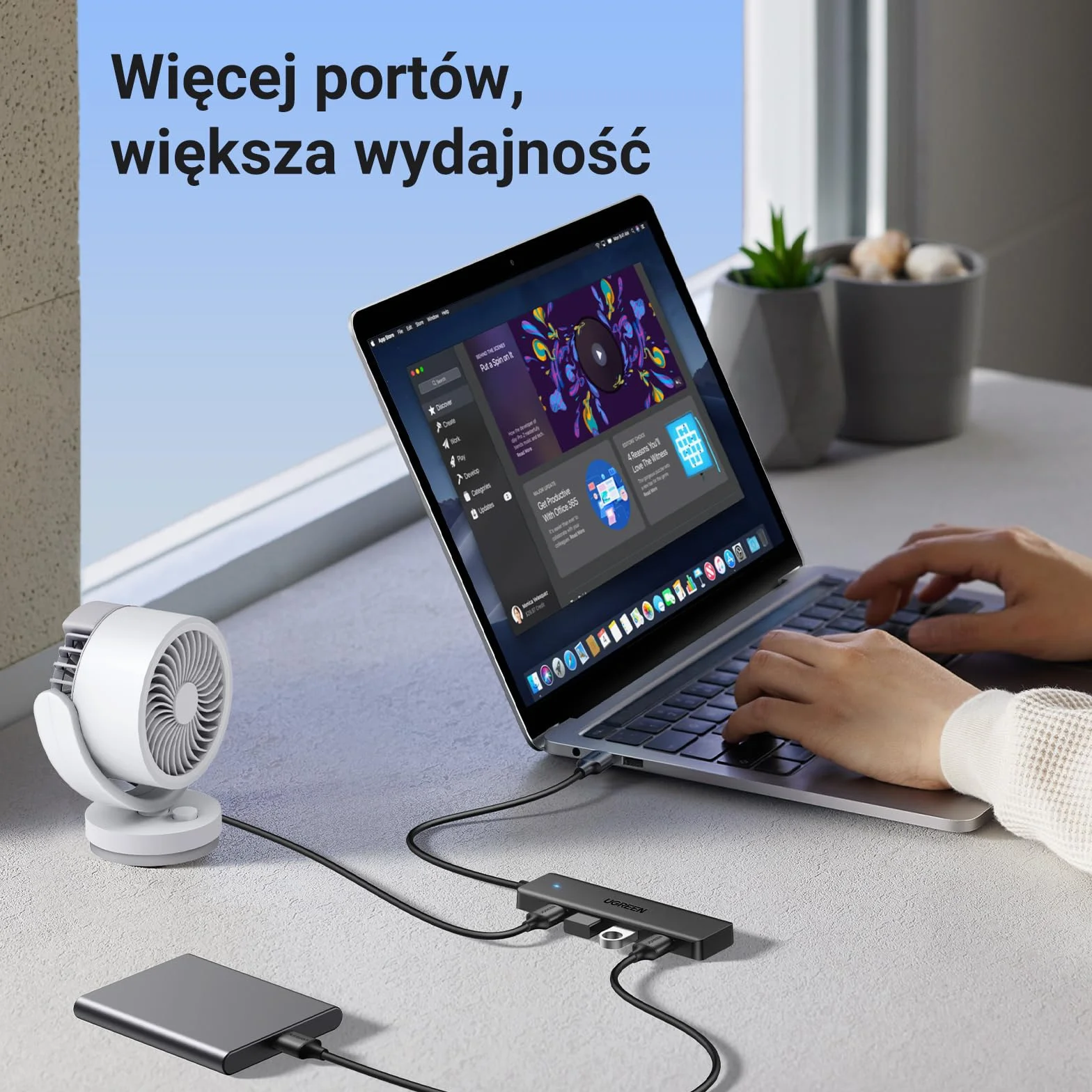 UGREEN Hub USB 3.0 Rozgałęźnik 5 Gbps 15cm