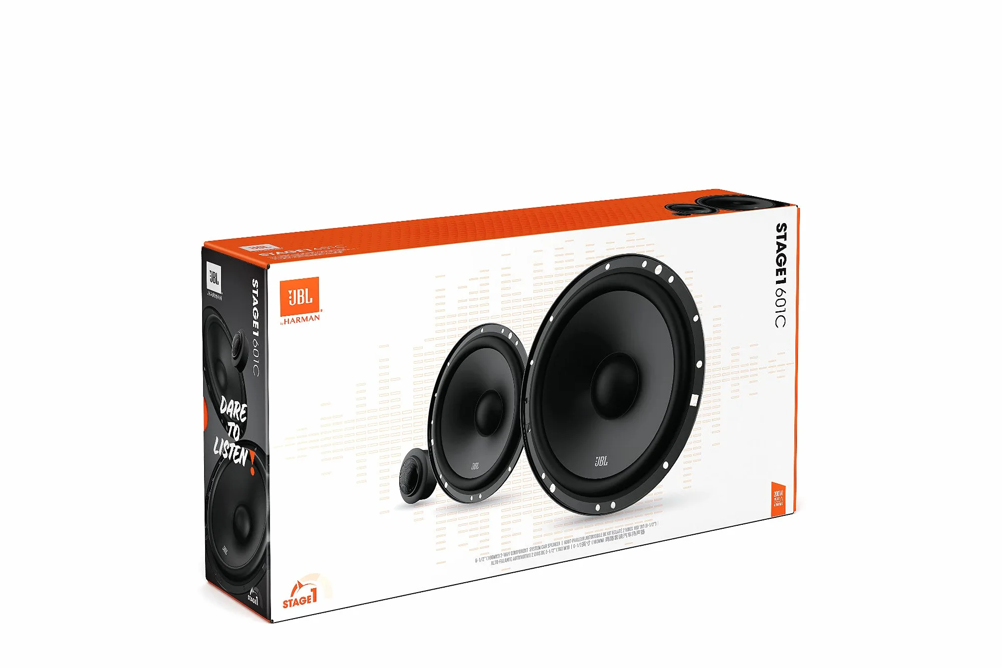 JBL Stage1 601C 6" 16 cm 2-drożny 200 W komponent samochodowy głośniki do drzwi