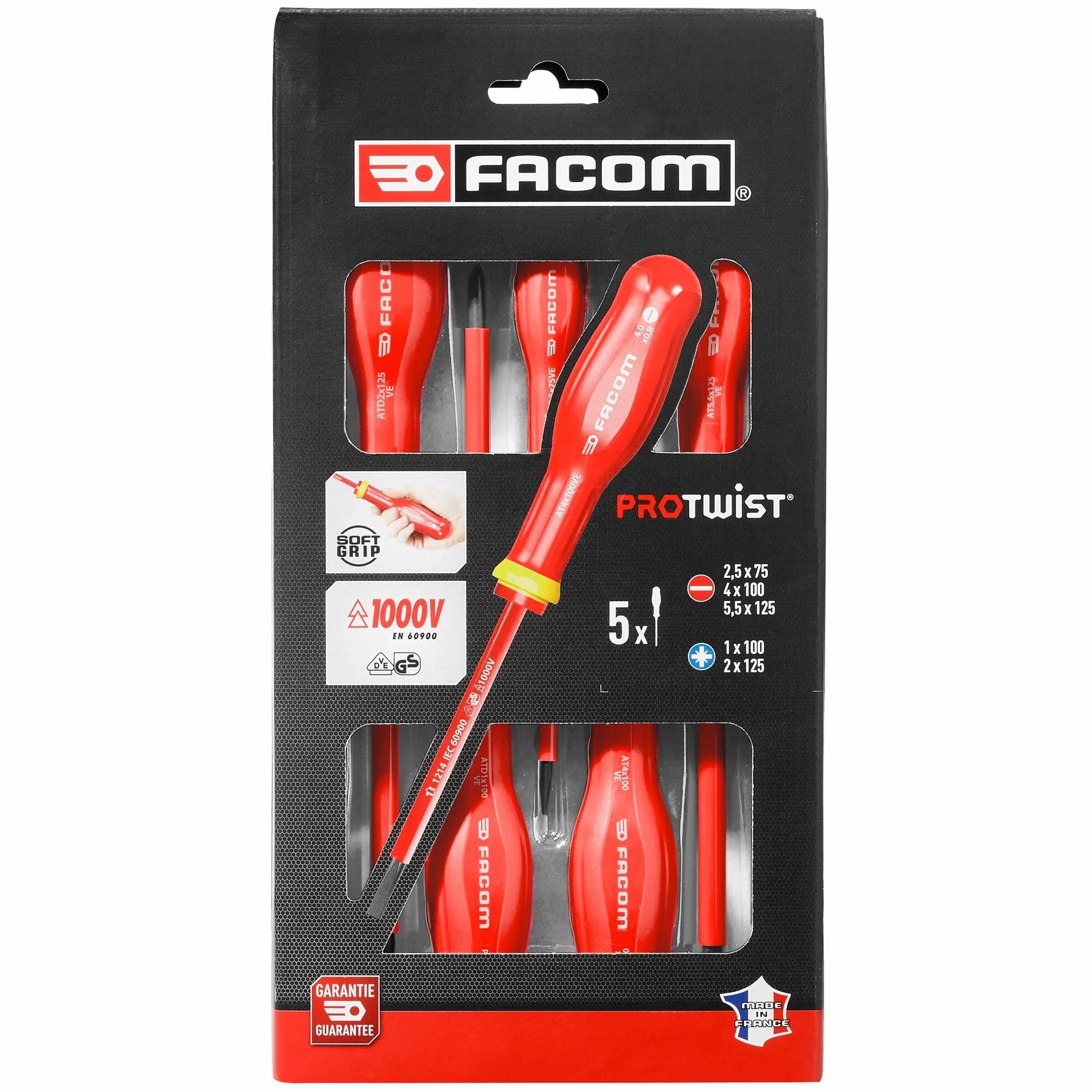 FACOM Zestaw śrubokrętów, Multi, 5 sztuk