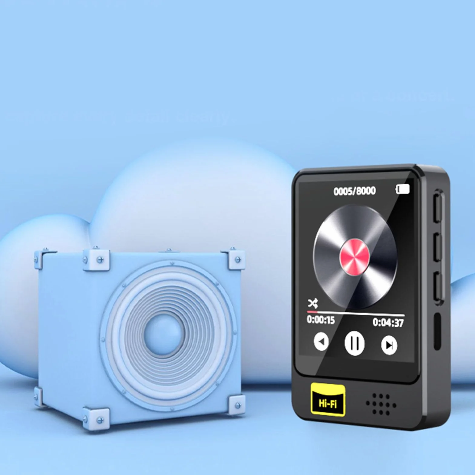 Odtwarzacz MP3 z Bluetooth 5.0, Bezstratnym Dźwiękiem HiFI Odtwarzacz MP3 Spotify, 1,77-calowy Ekran Dotykowy Odtwarzacz MP3 MP4 z funkcją FM, Radiem, Nagrywaniem, E-bookiem, dla