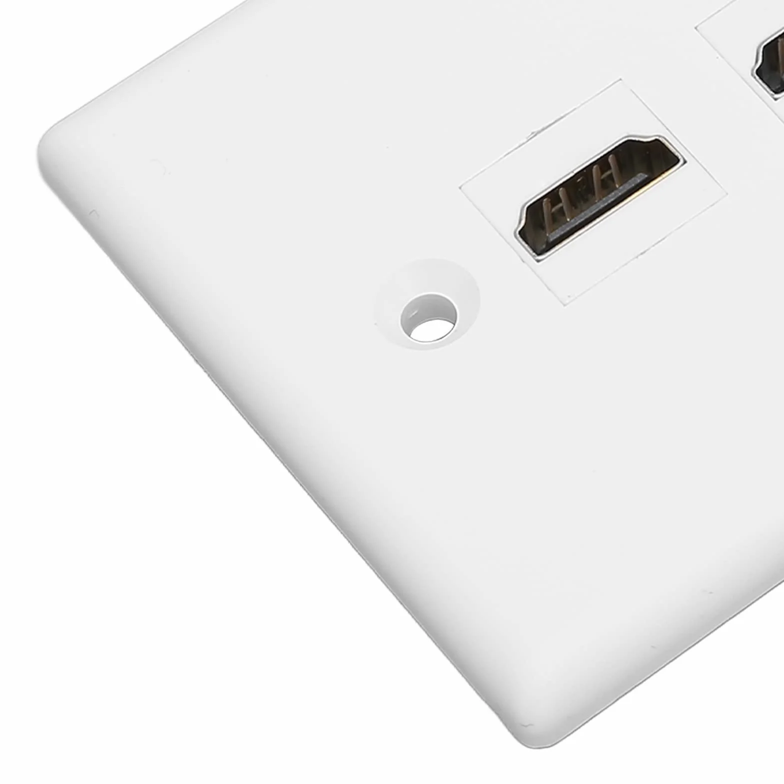 3-portowe Gniazdko ścienne HDMI z USB 3.0, Płyta ścienna Ethernet Bez Lutowania do Naściennych Telewizorów HD, Strumieniowe Odtwarzacze Wideo, Projektory, do Domowego Biura