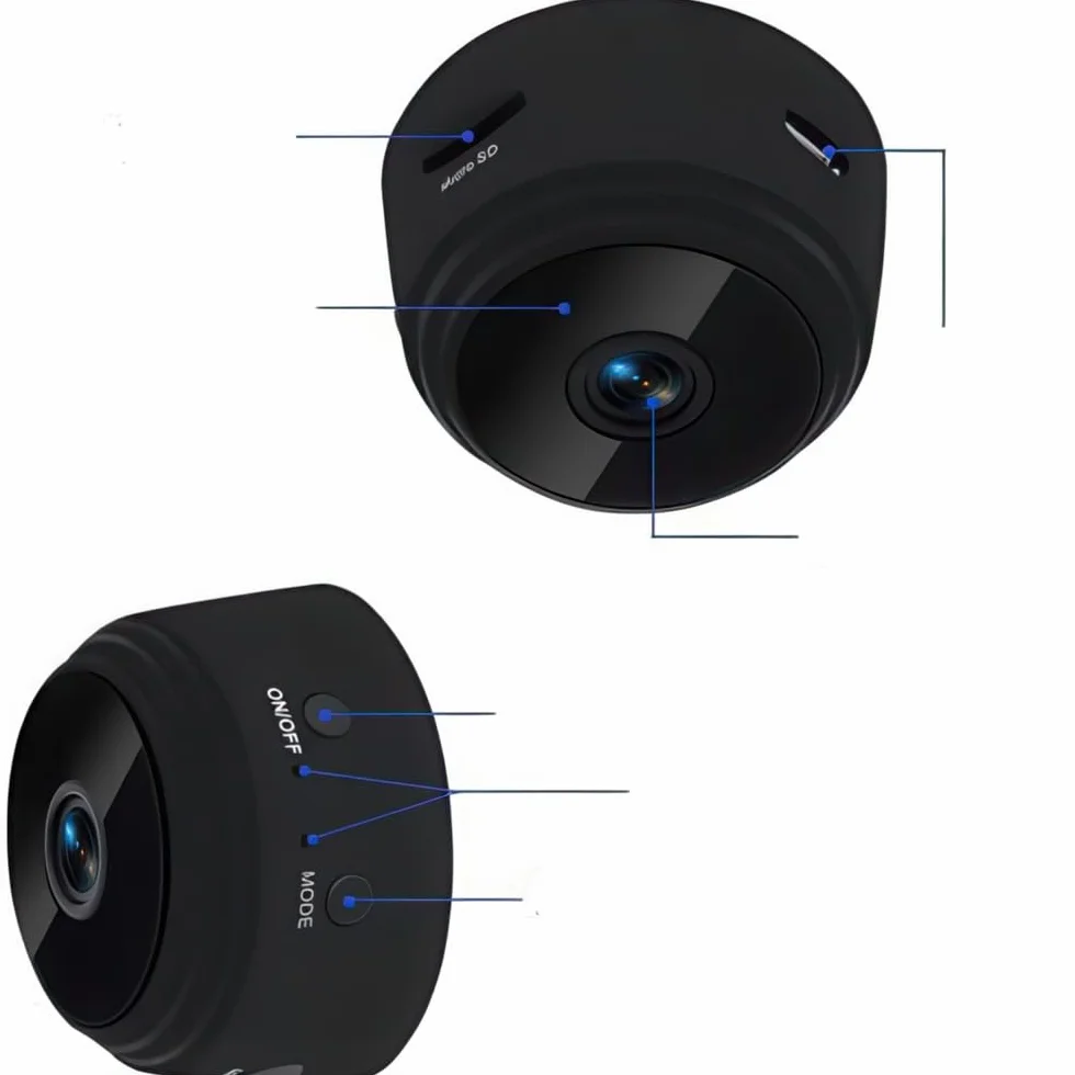 Mini kamera Wi-Fi 1080P Full HD z czujnikiem ruchu i trybem nocnym