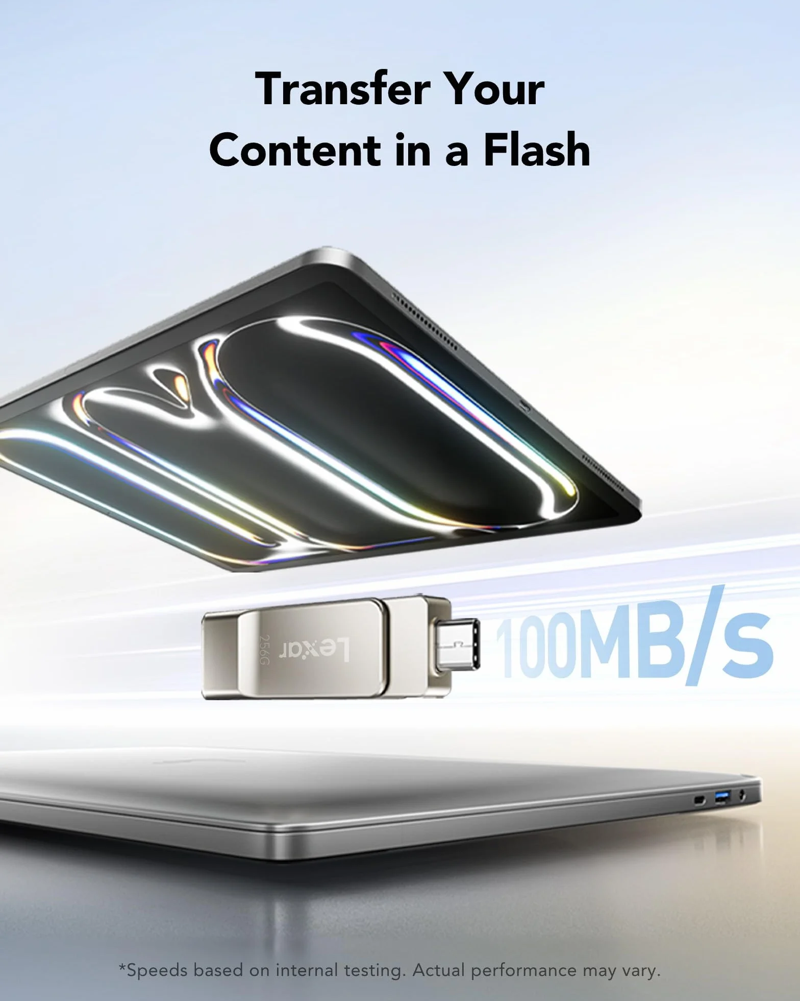 Lexar D40E Podwójny napęd 256 GB, USB 3.2 Gen 1, typ C, pamięć flash USB-C, metalowa obudowa, obrotowa konstrukcja, pendrive (LJDD40E256G-BNSNG)