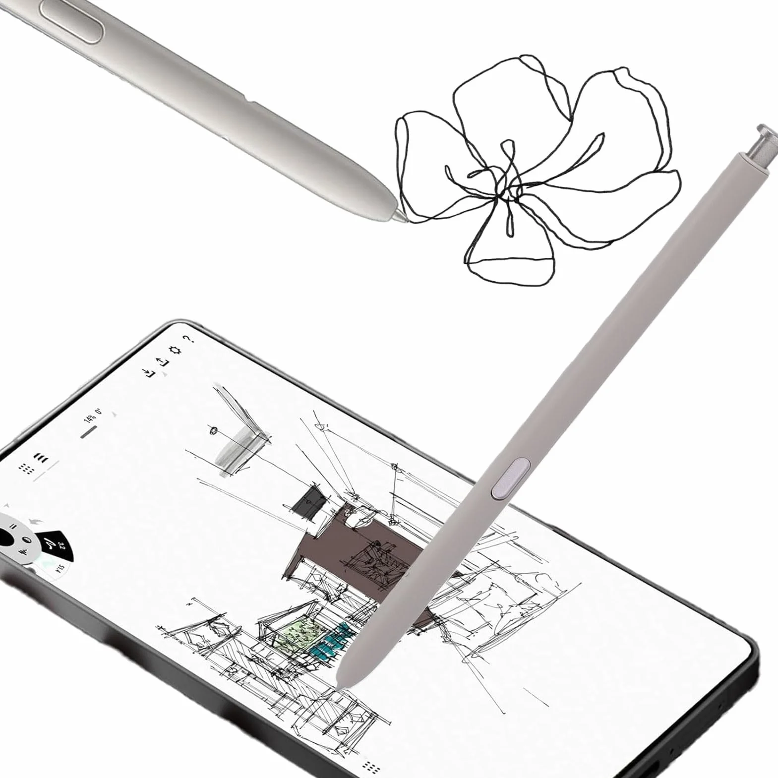 Rysik do Samsunga S25 Ultra 5G EJ-PS938BBEGUJ, Płynne Pisanie, Precyzyjna Kontrola, Jasnoszary